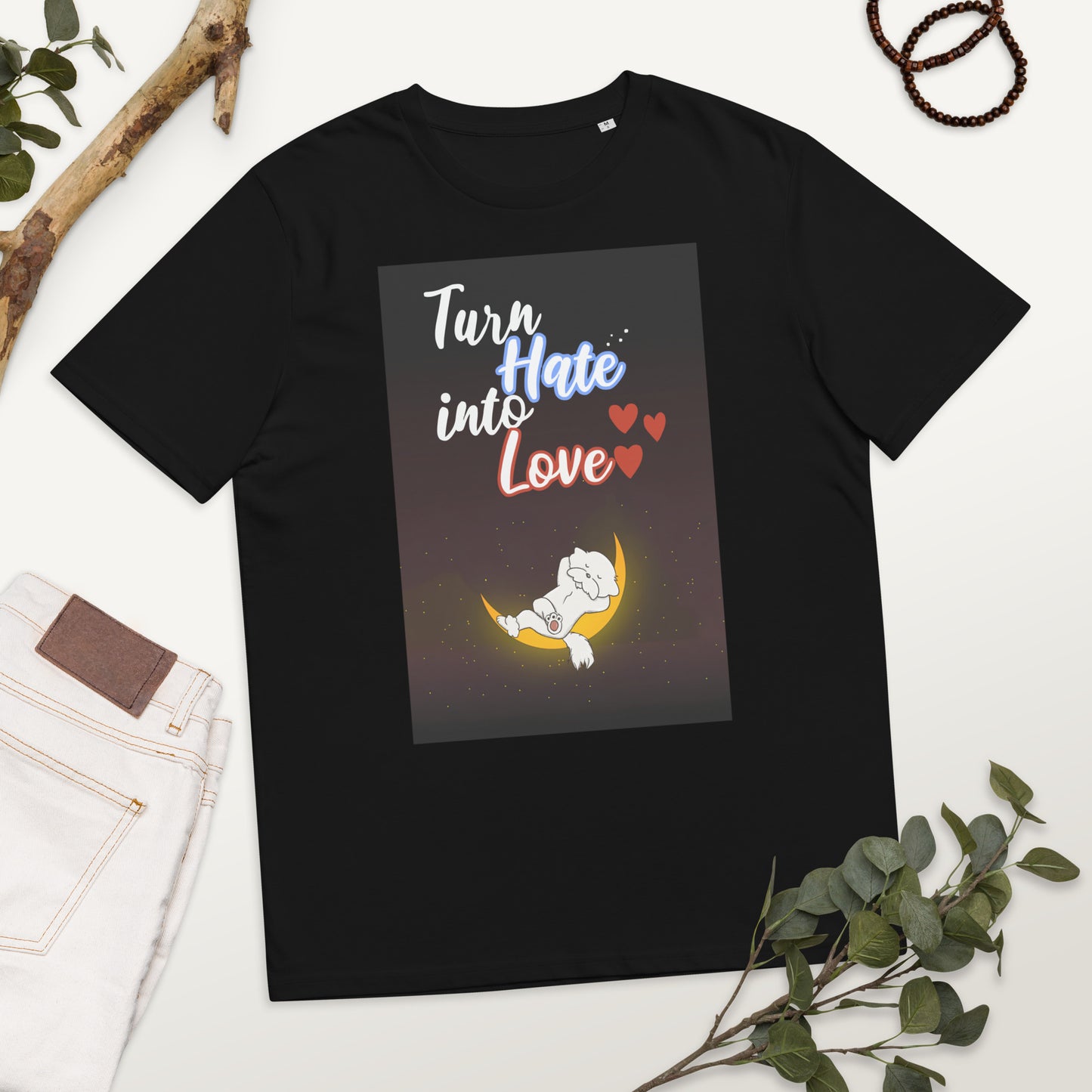 Cheeky Bichon Cute Turn Hate into Love Dog T-shirt