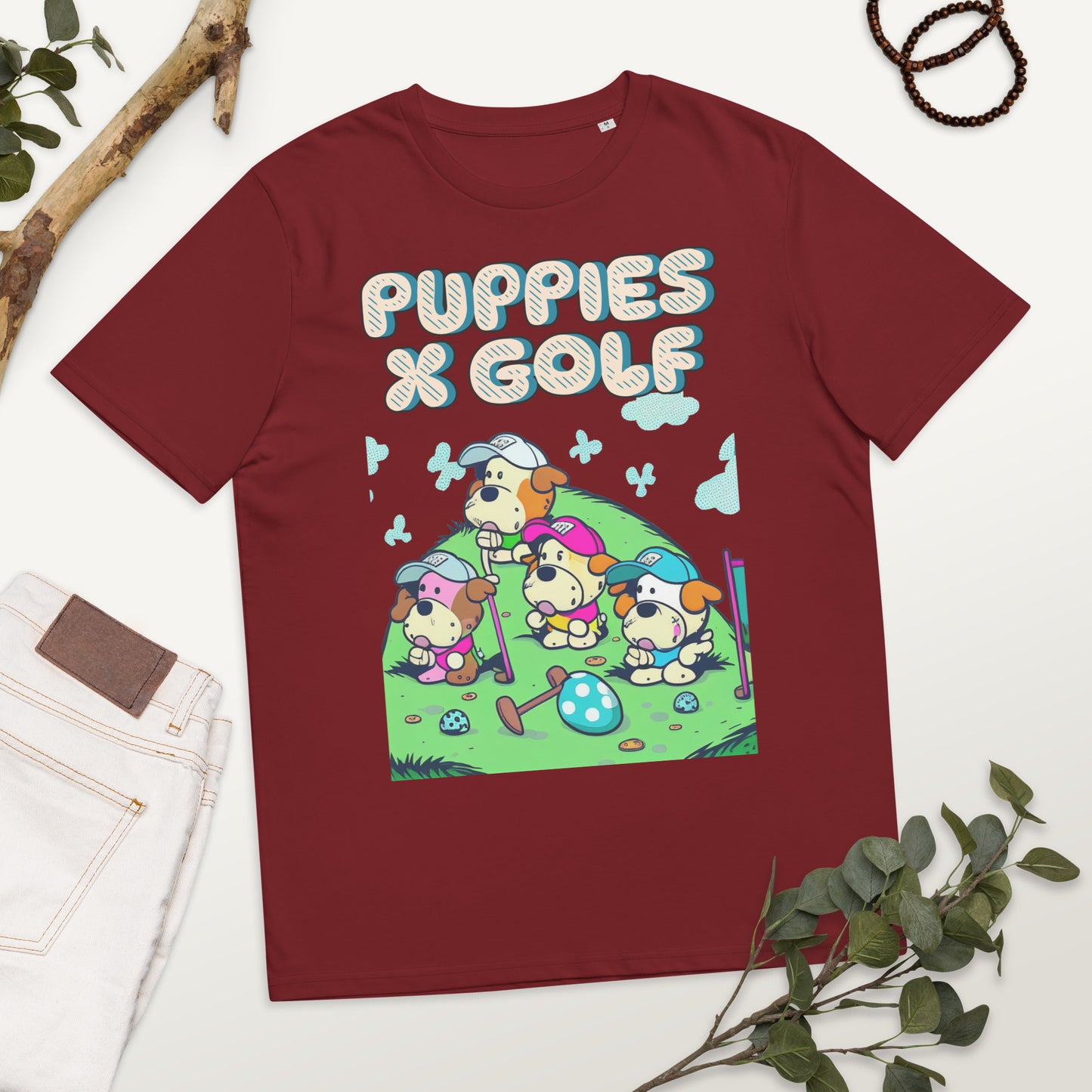 Cute Puppies and Golf Shirt