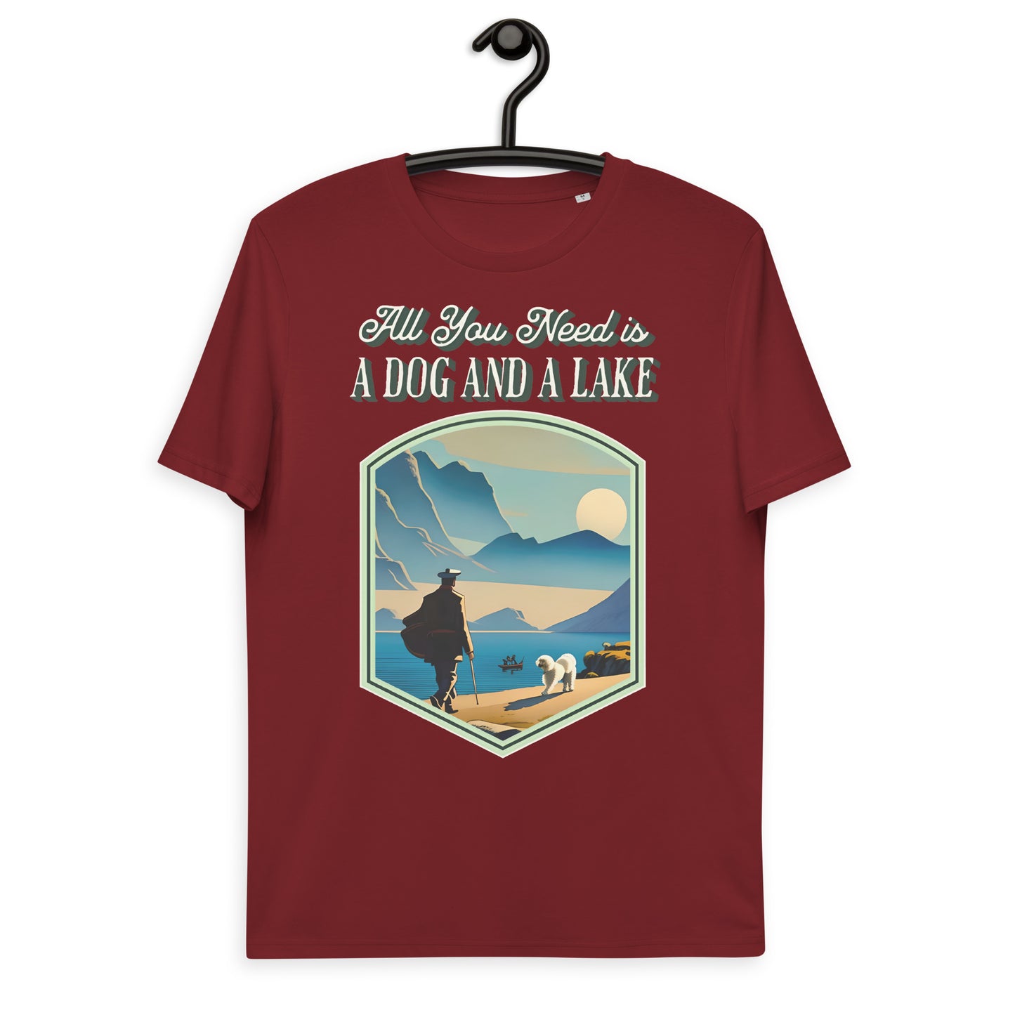 Vintage All You Need is a Dog and a Lake unisex organic cotton t-shirt