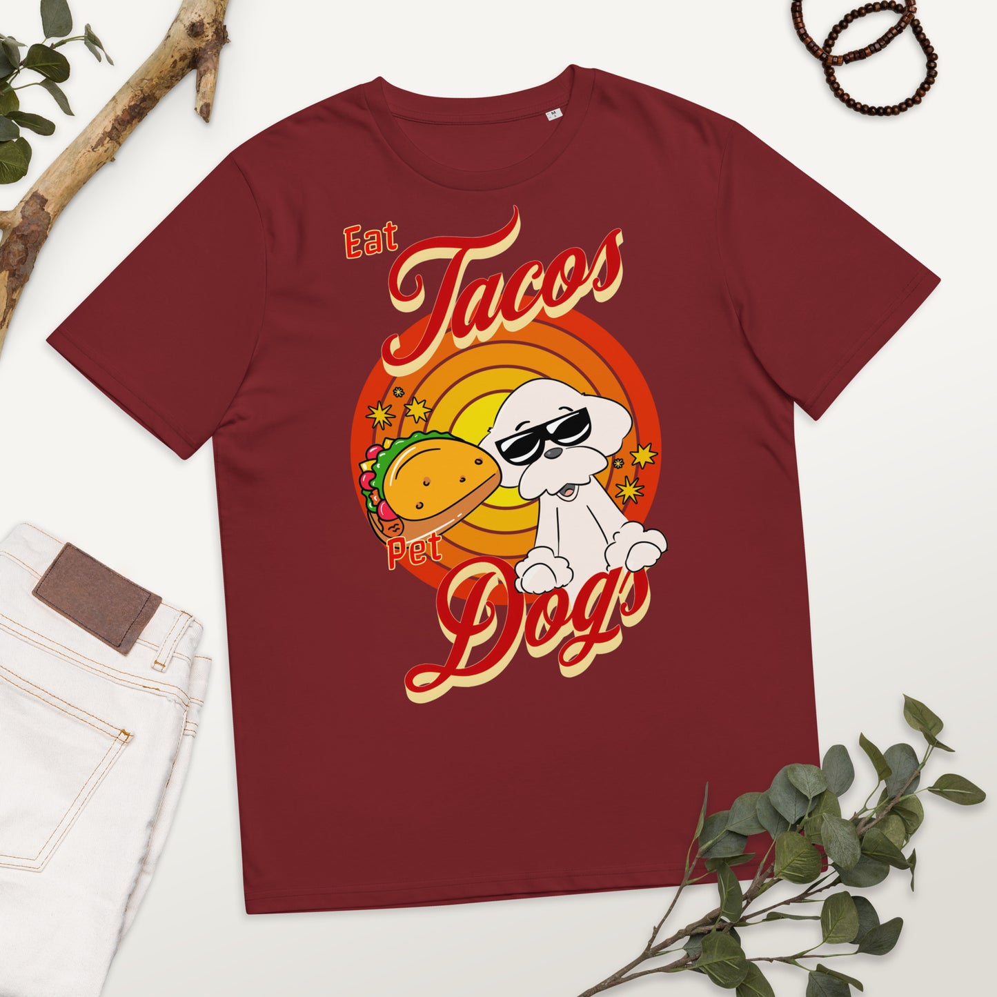 Cheeky Bichon Cute Funny Eat Tacos Pet Dogs T-shirt