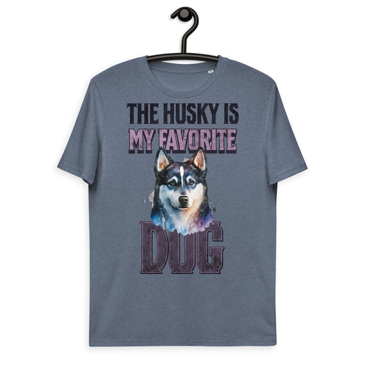 Vintage Colourful The Husky Is My Favorite Dog T-shirt
