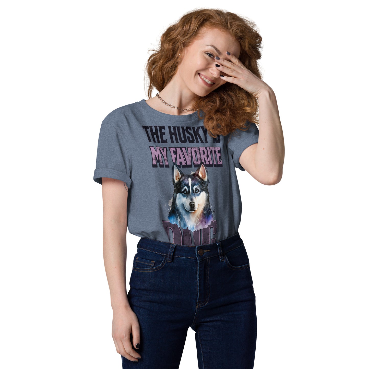 Vintage Colourful The Husky Is My Favorite Dog T-shirt