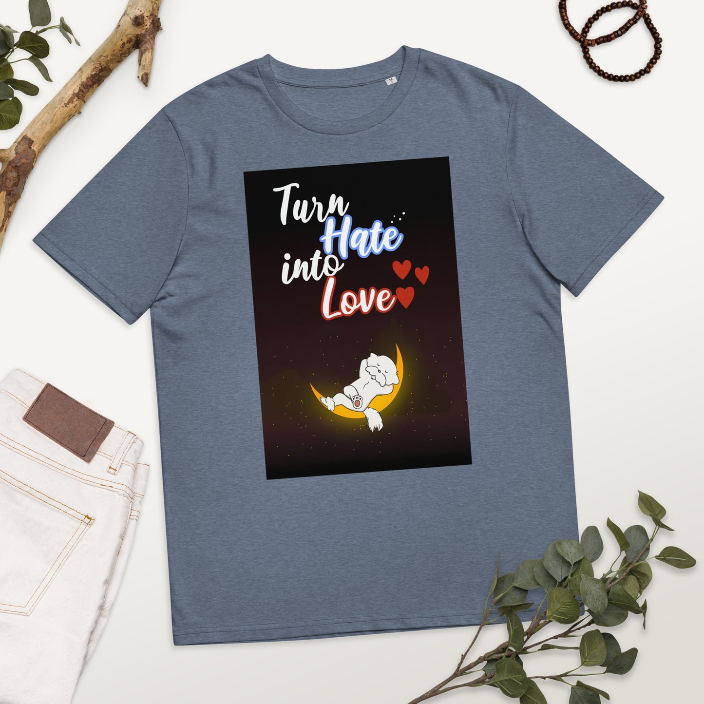 Cheeky Bichon Cute Turn Hate into Love Dog T-shirt