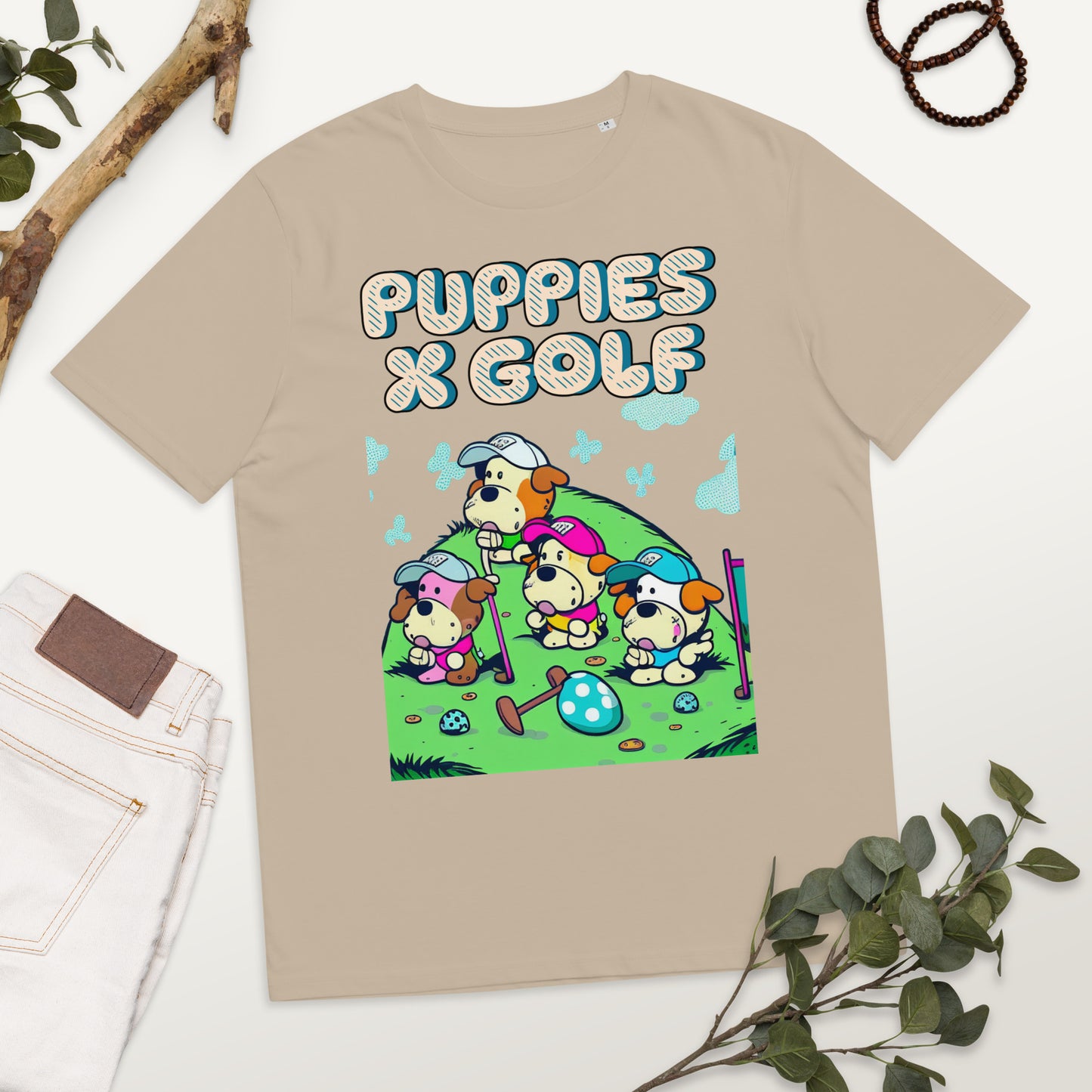 Cute Puppies and Golf Shirt