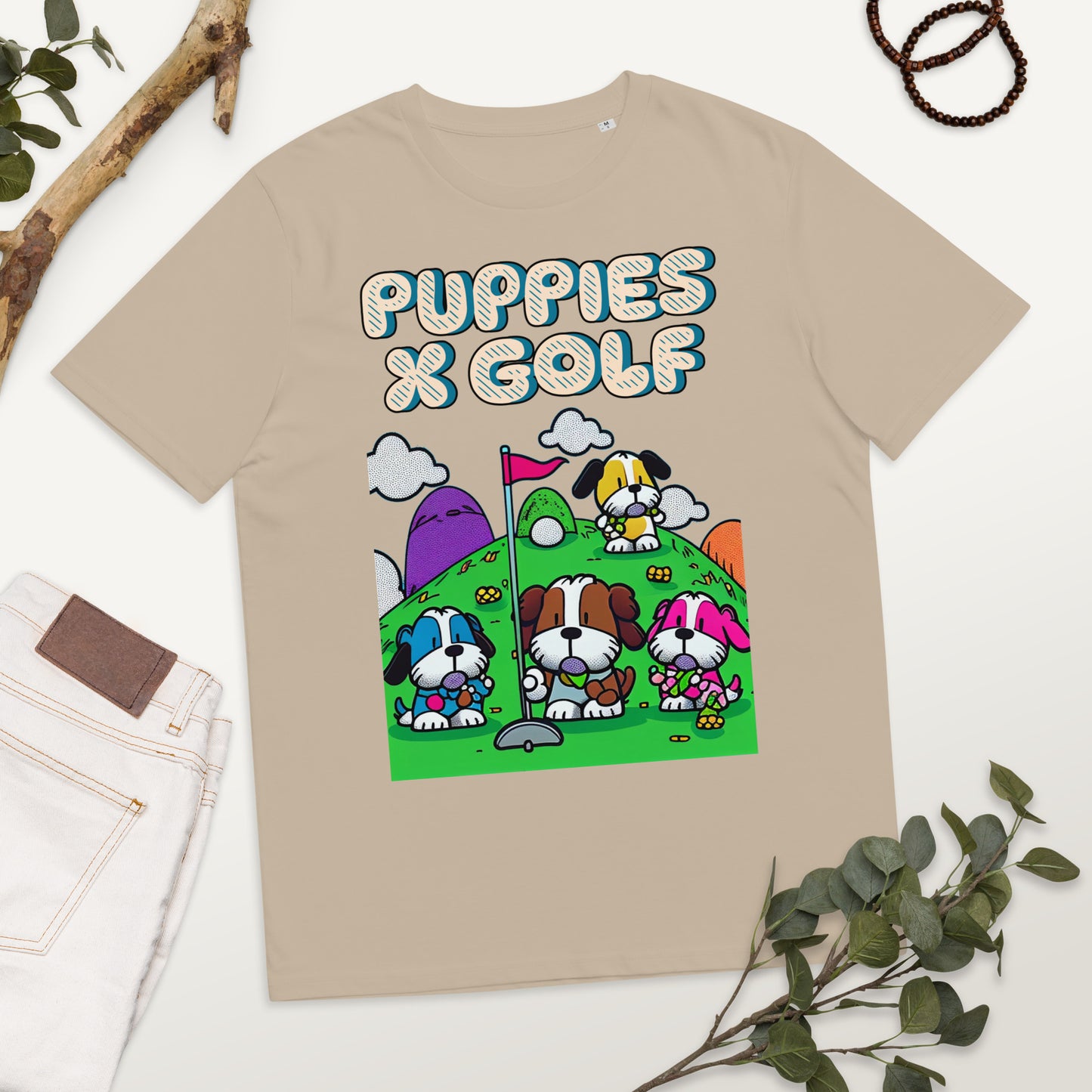 Cute Puppies and Golf Shirt