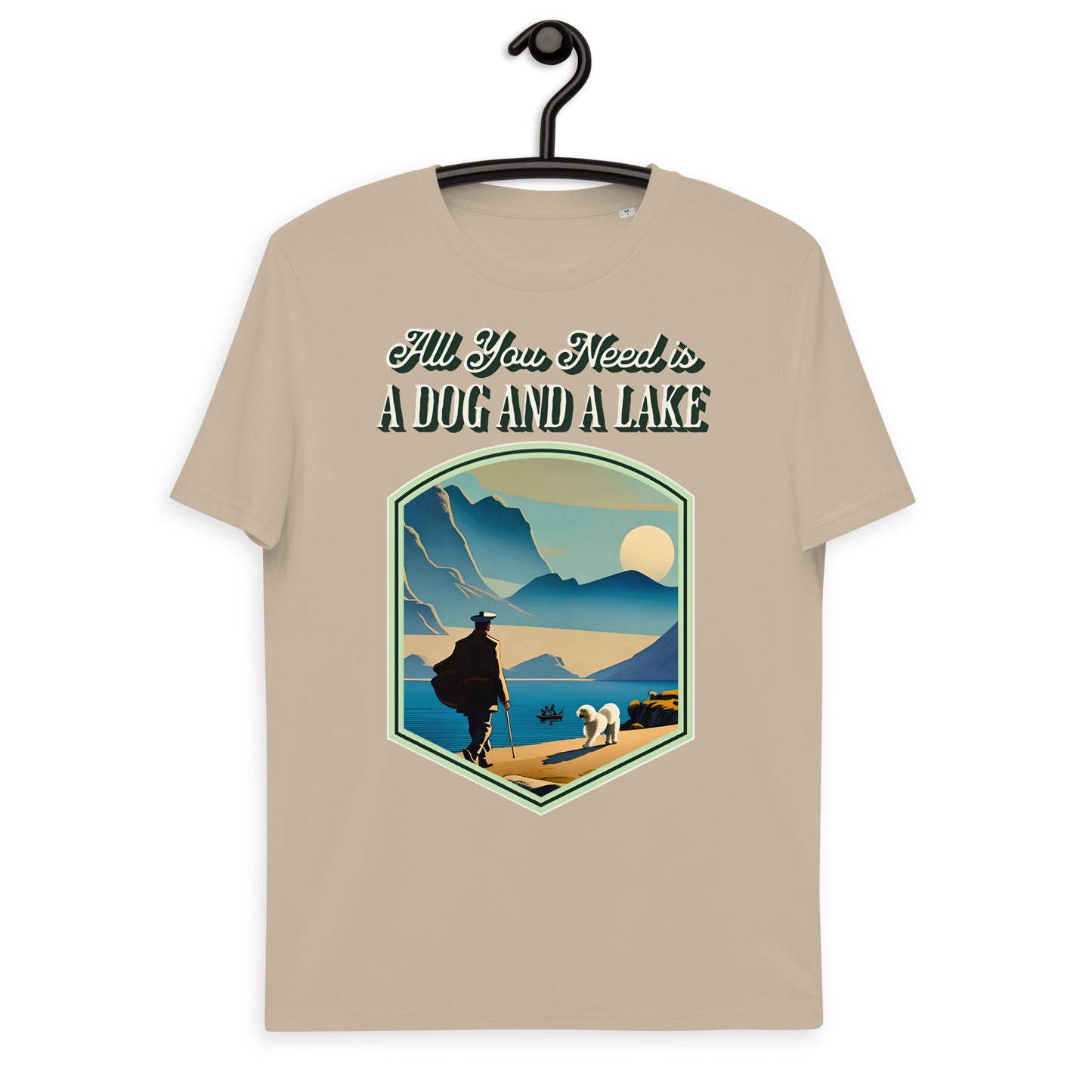 Vintage All You Need is a Dog and a Lake unisex organic cotton t-shirt