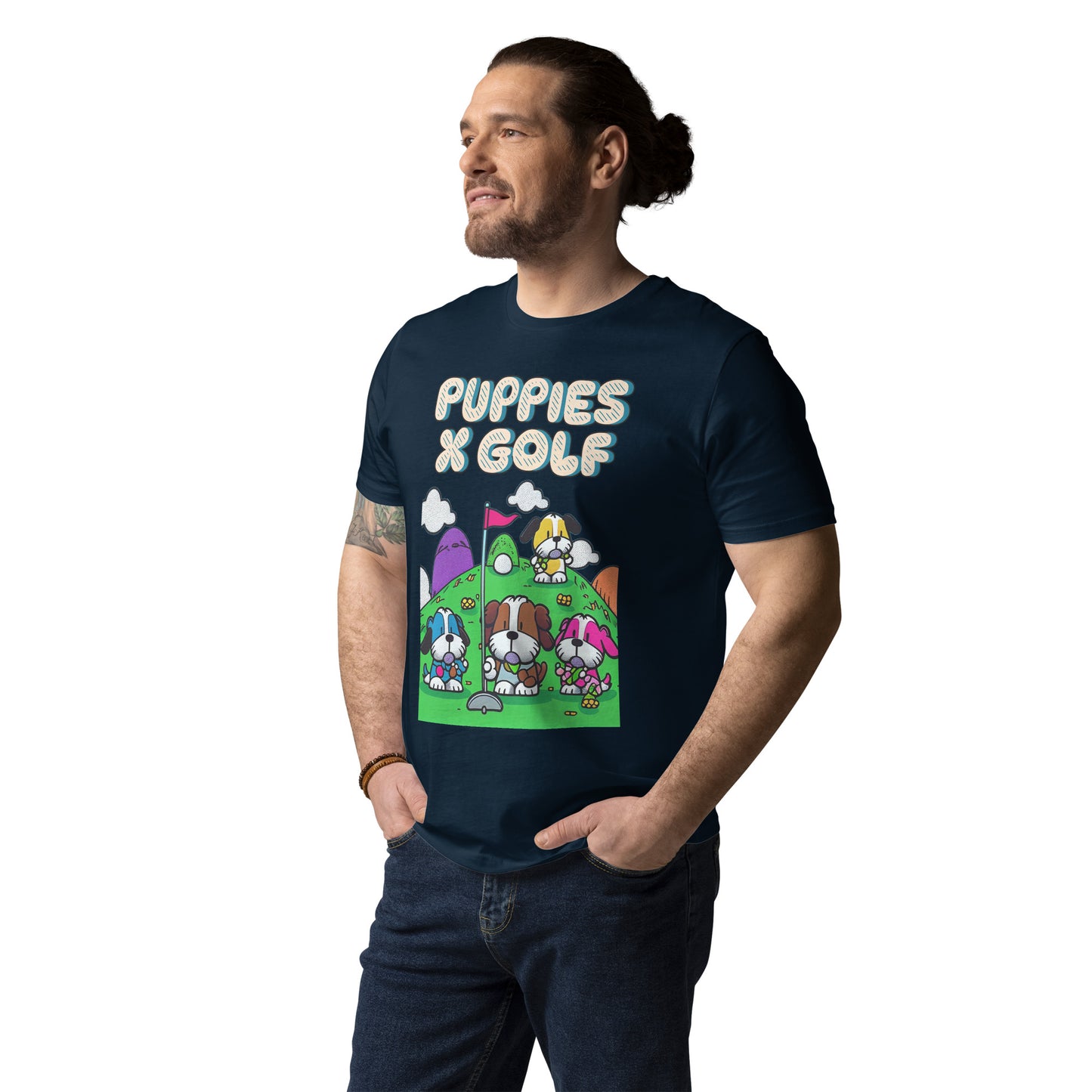 Cute Puppies and Golf Shirt