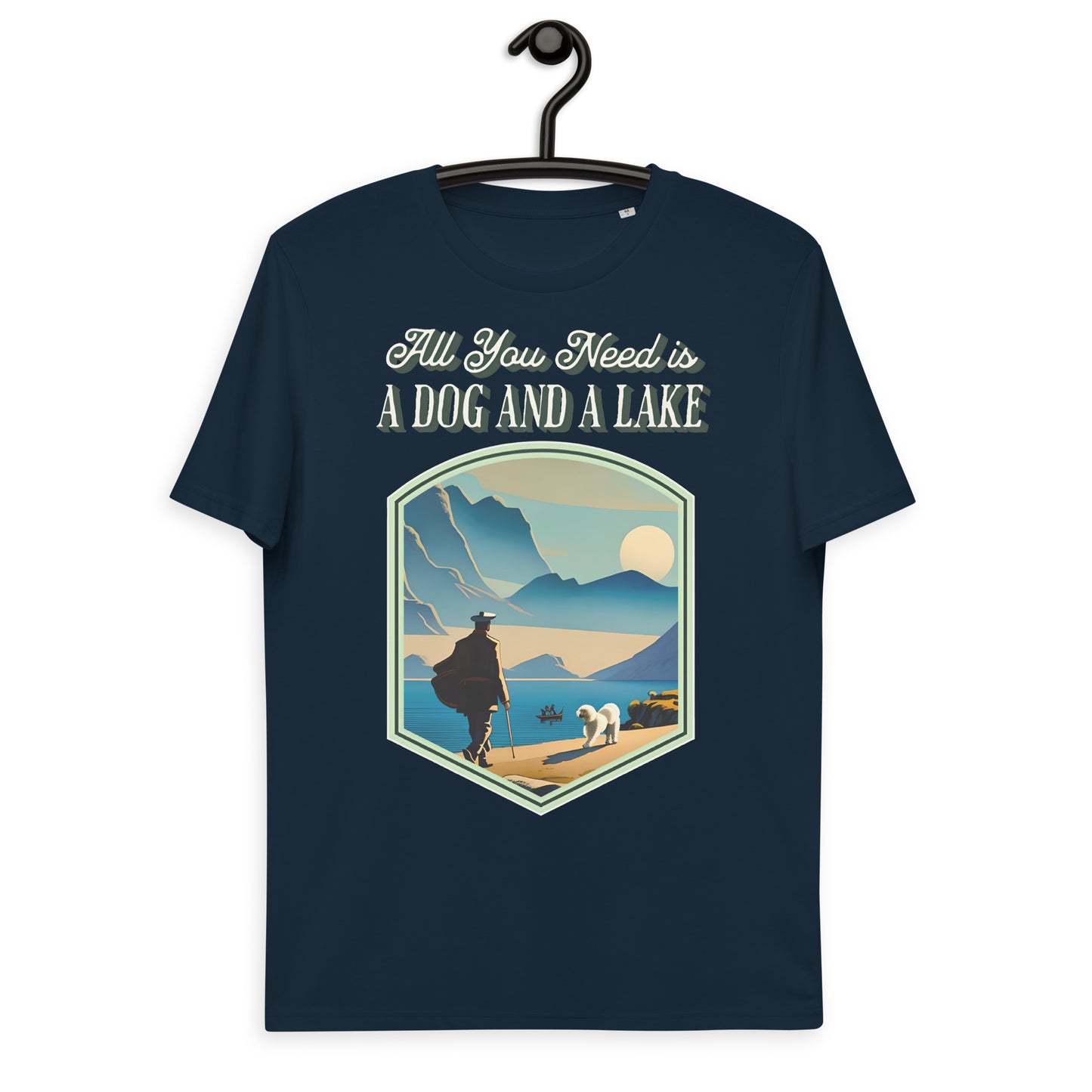 Vintage All You Need is a Dog and a Lake unisex organic cotton t-shirt