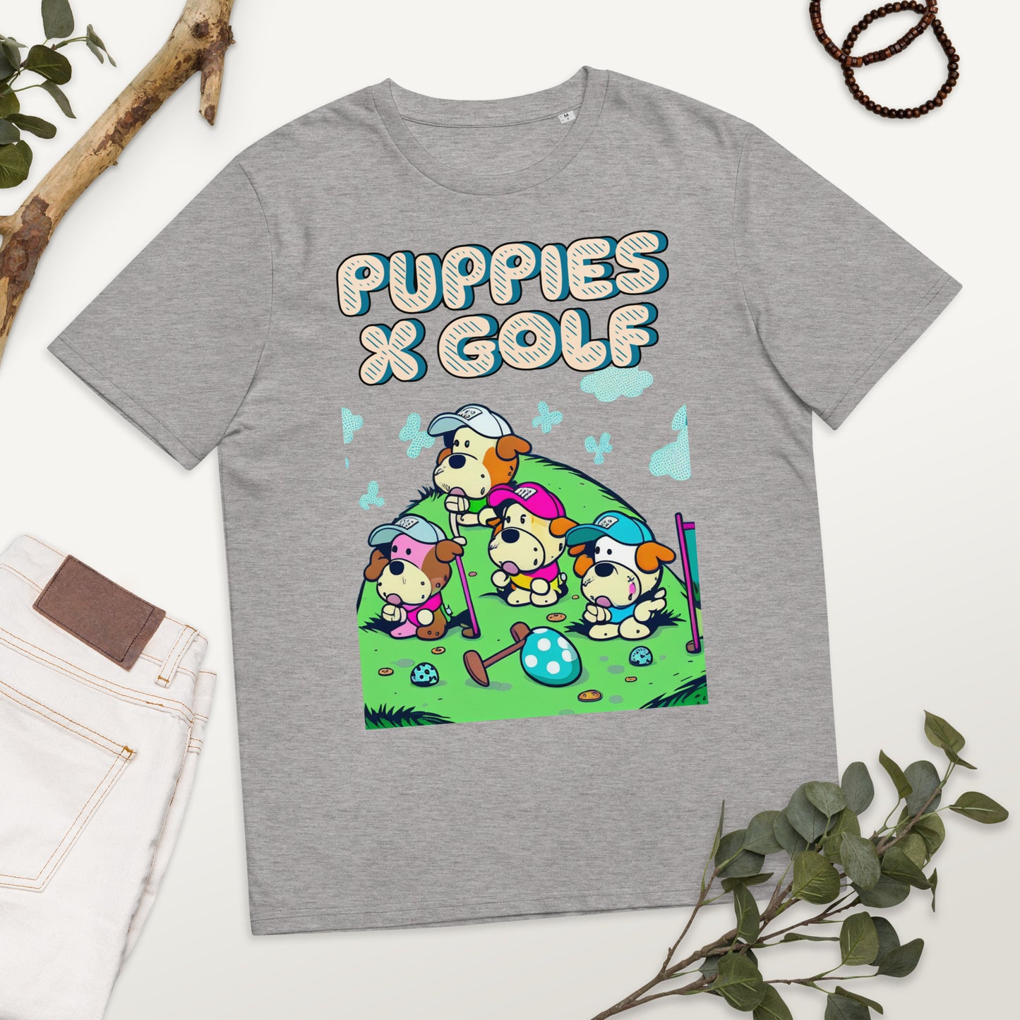 Cute Puppies and Golf Shirt