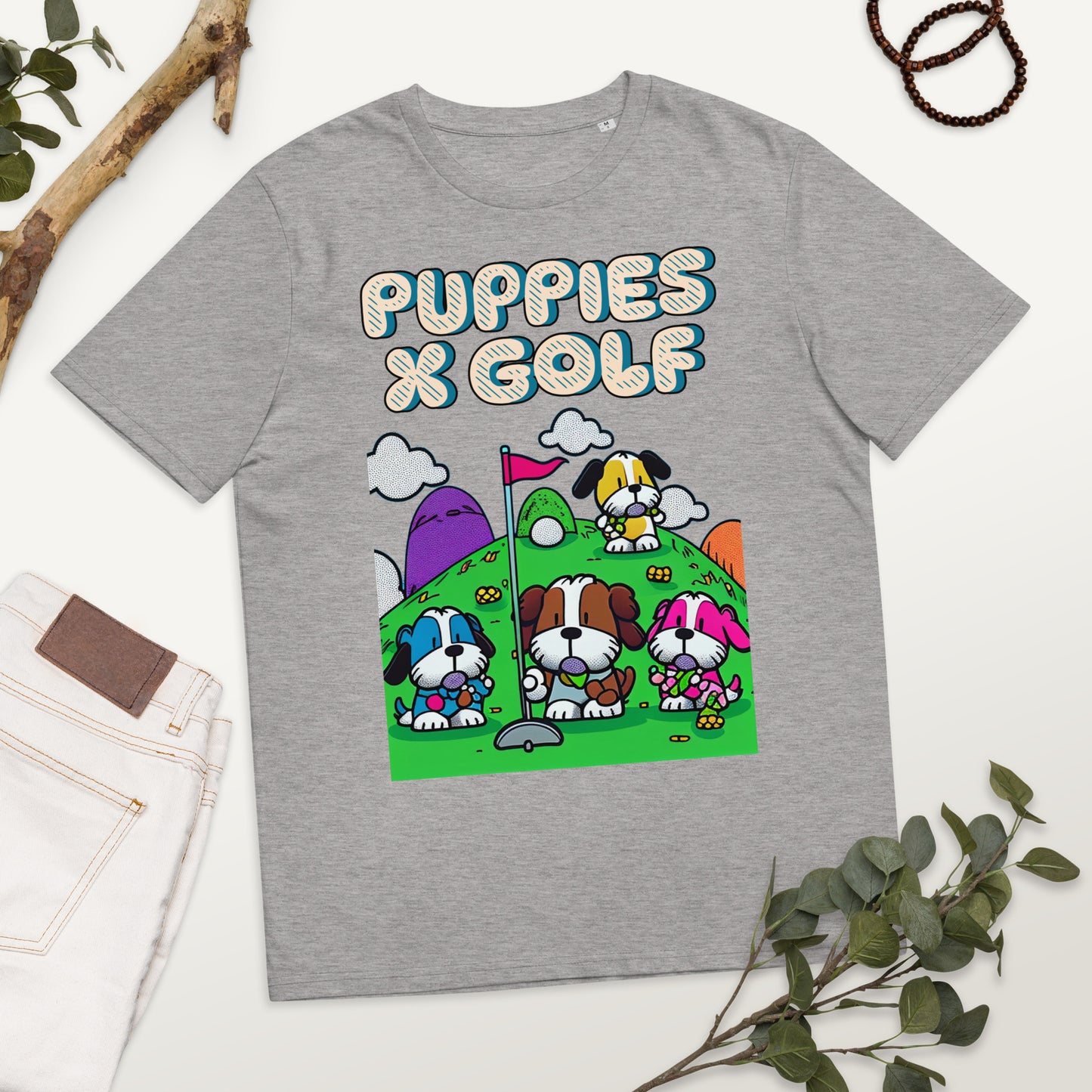 Cute Puppies and Golf Shirt