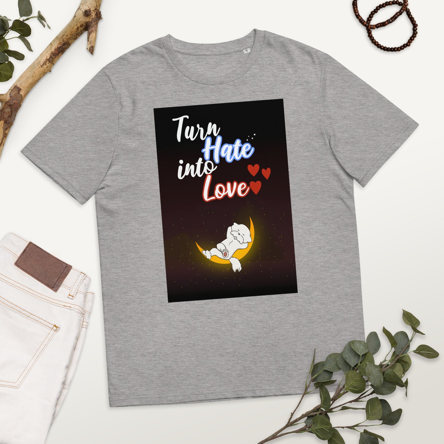 Cheeky Bichon Cute Turn Hate into Love Dog T-shirt