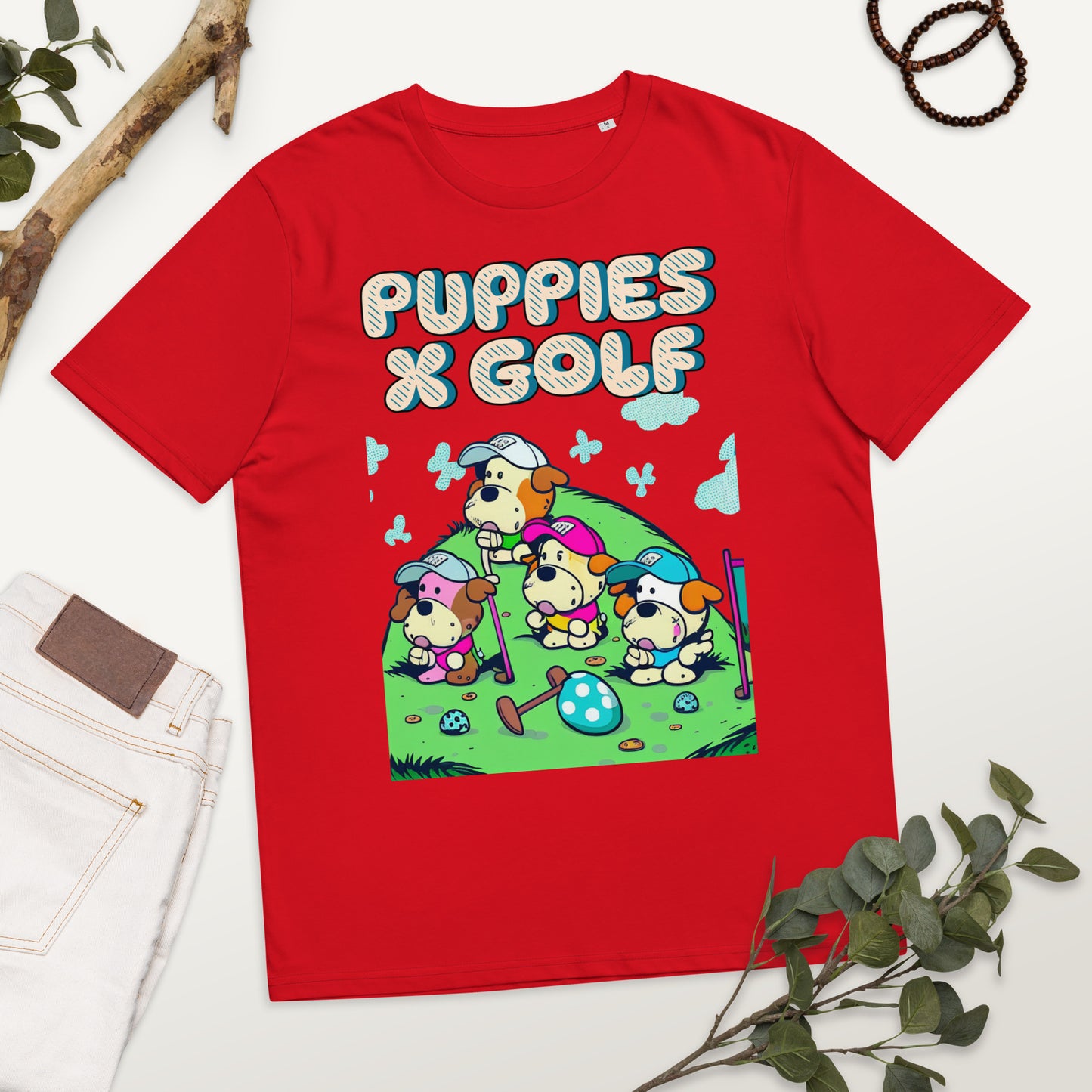 Cute Puppies and Golf Shirt