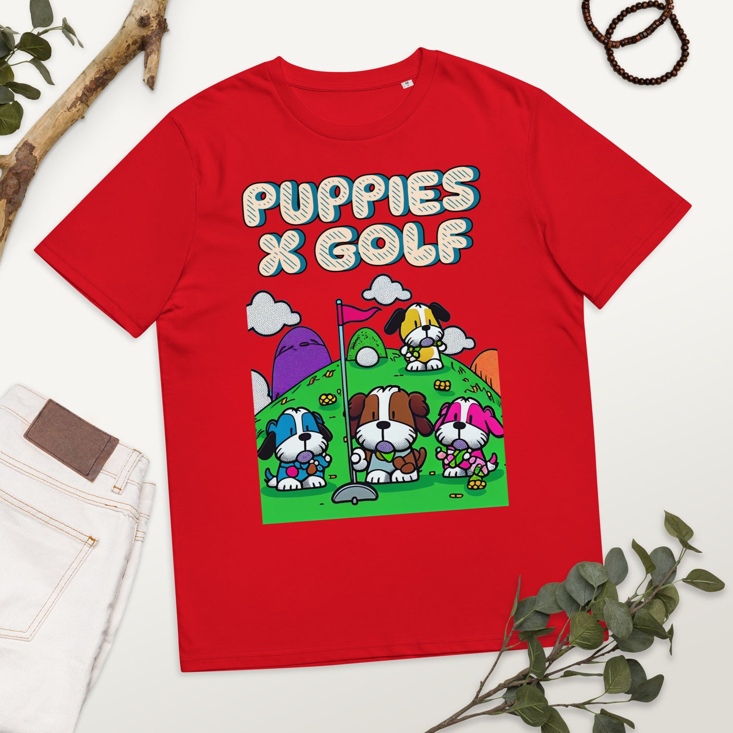 Cute Puppies and Golf Shirt