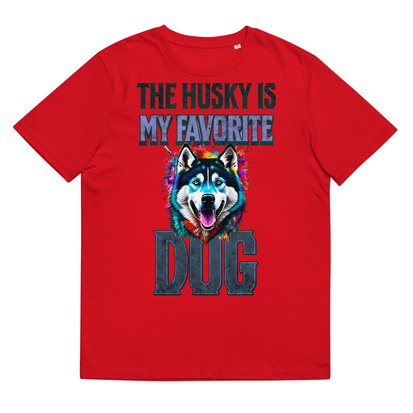 Vintage Colourful The Husky Is My Favorite Dog T-Shirt