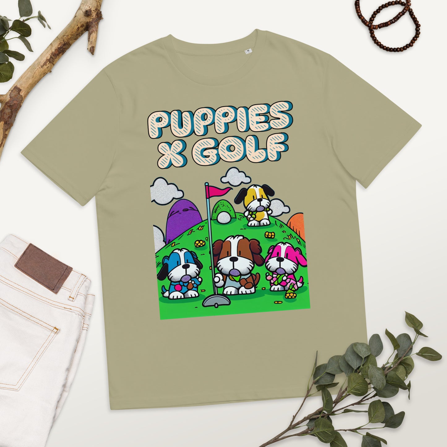 Cute Puppies and Golf Shirt