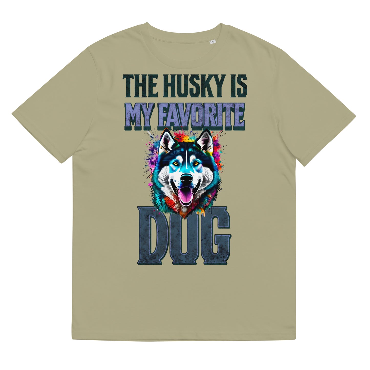 Vintage Colourful The Husky Is My Favorite Dog T-Shirt