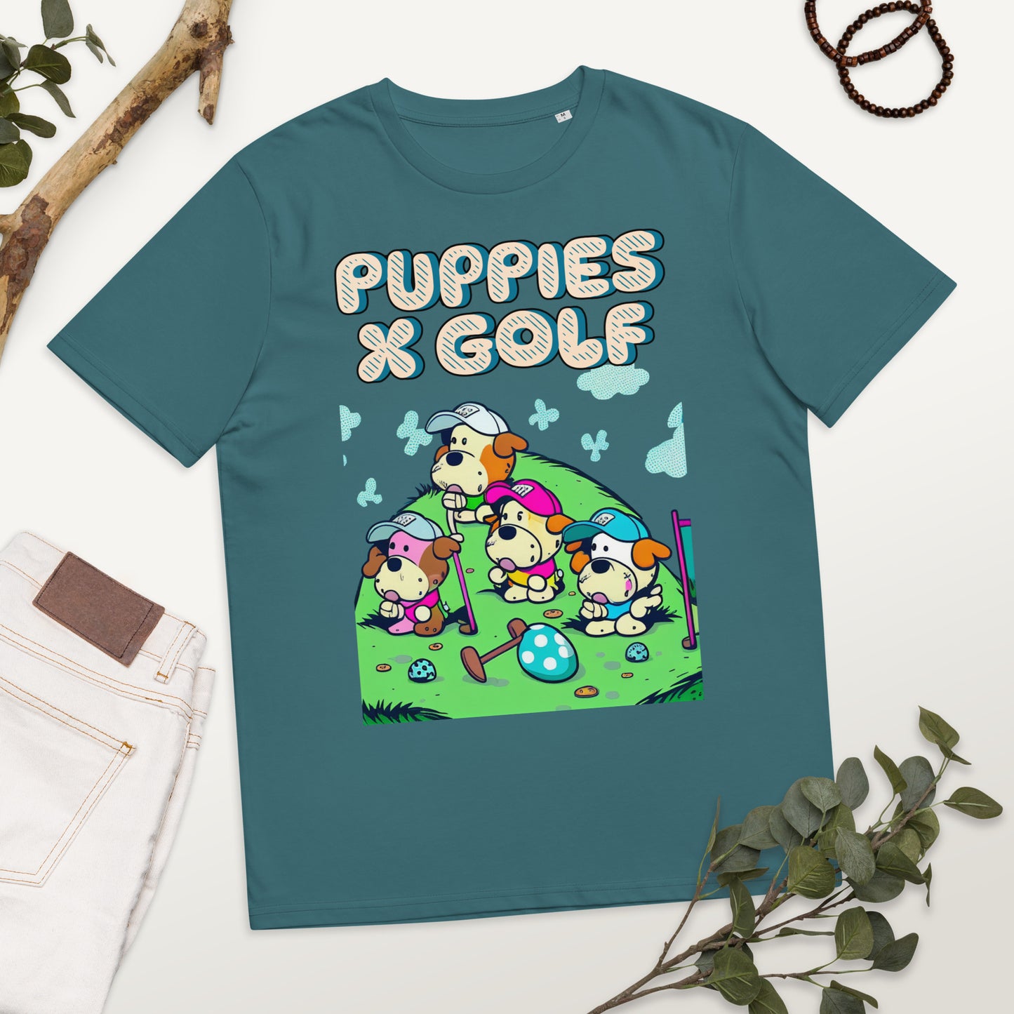 Cute Puppies and Golf Shirt