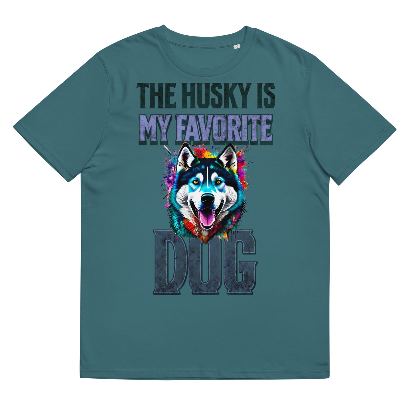 Vintage Colourful The Husky Is My Favorite Dog T-Shirt