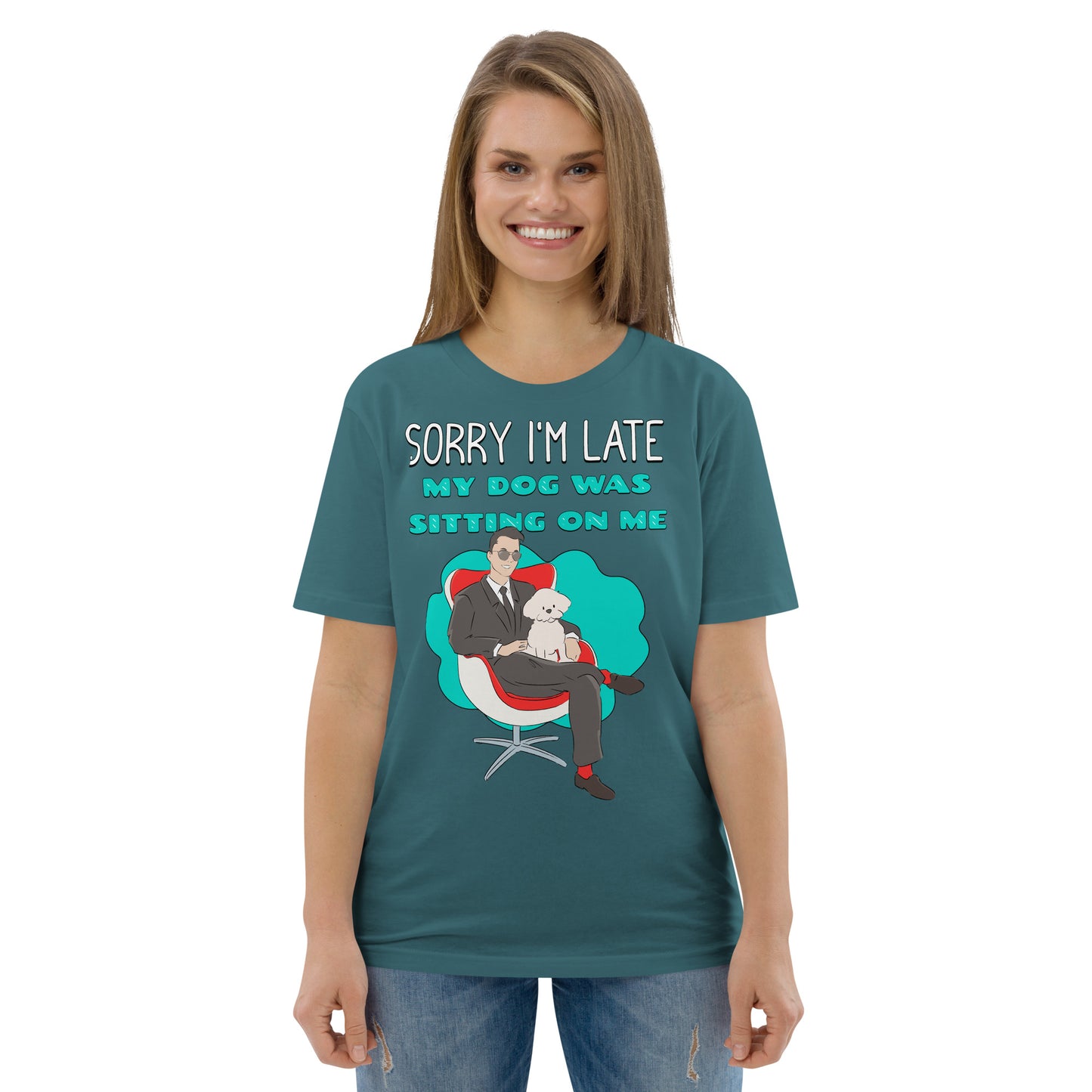 Cheeky Bichon Cute Funny Sorry I'm Late T-shirt