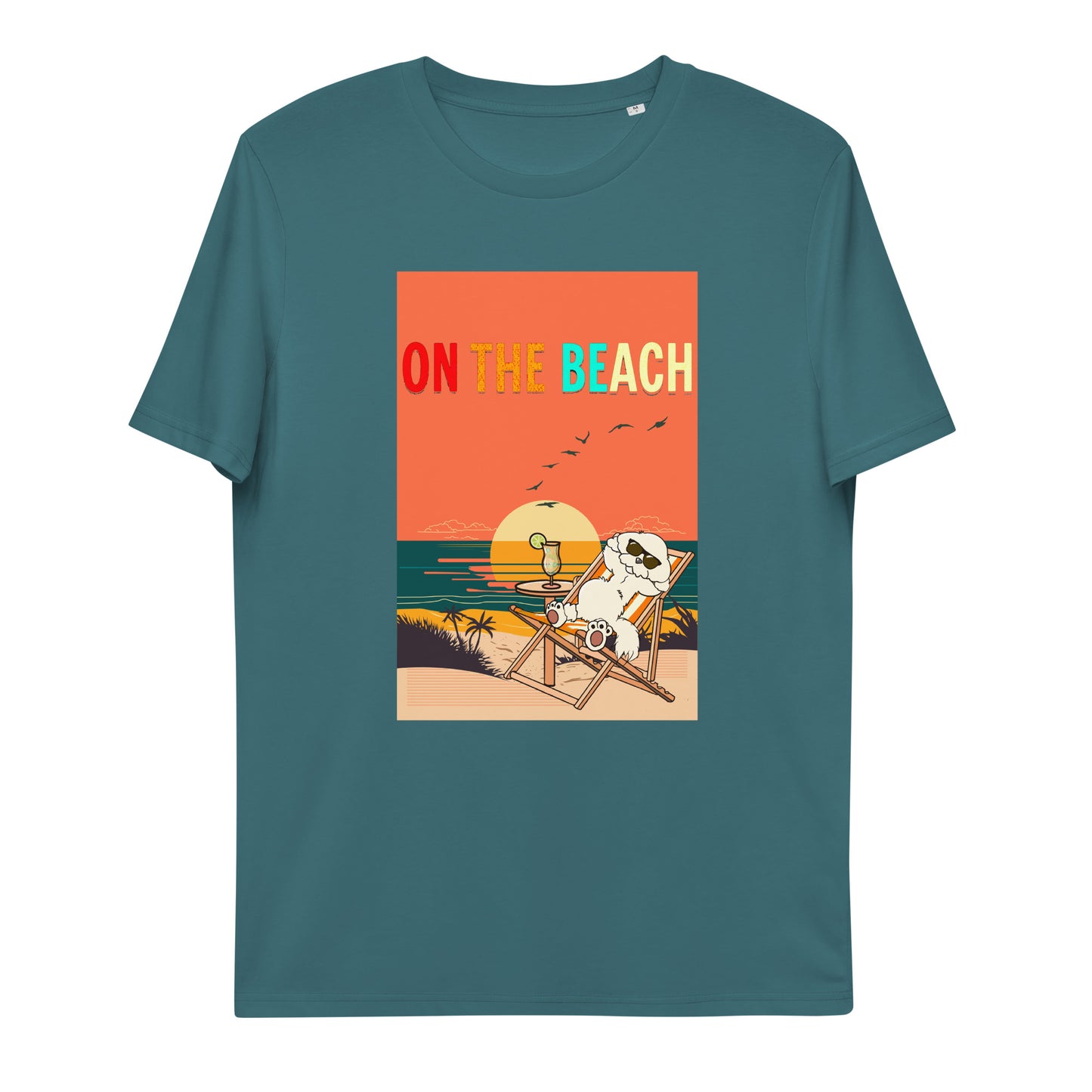 Cheeky Bichon Cute Funny Dog on the Beach T-shirt