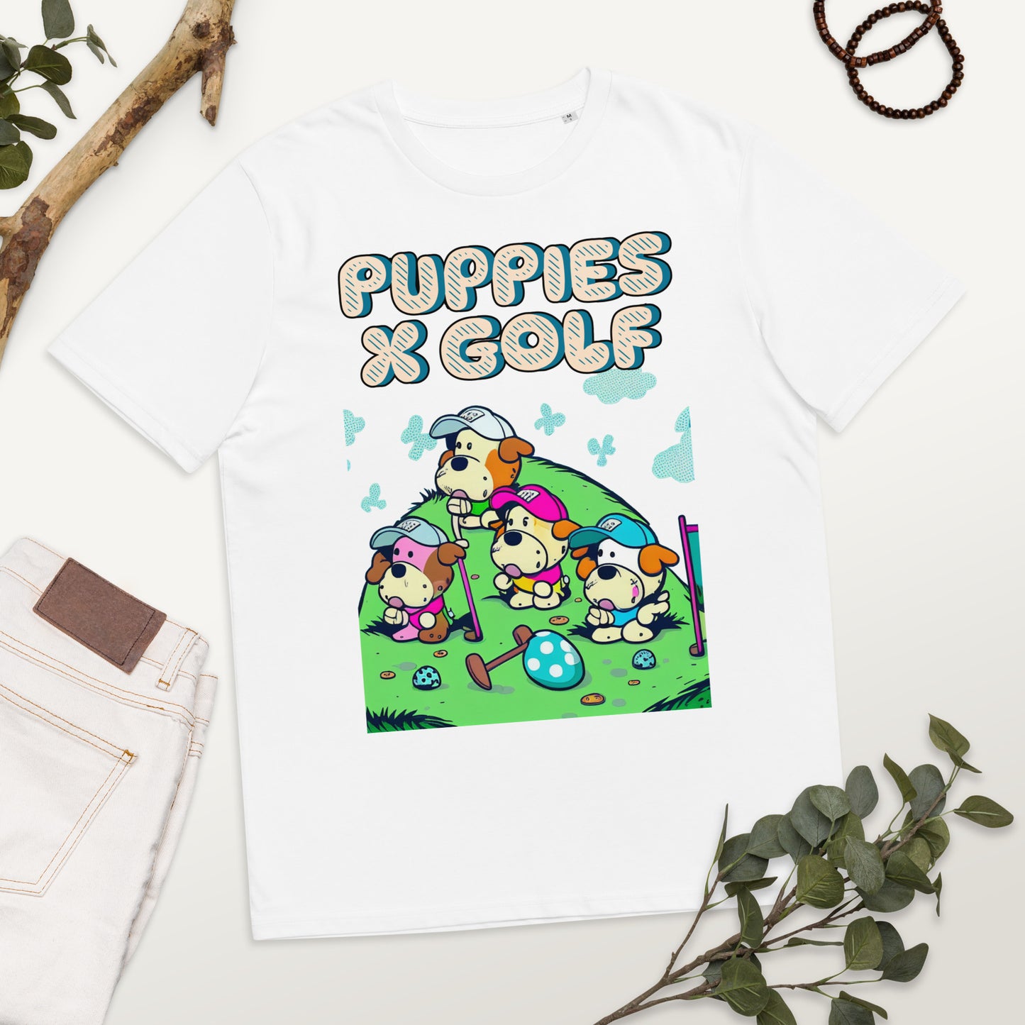 Cute Puppies and Golf Shirt