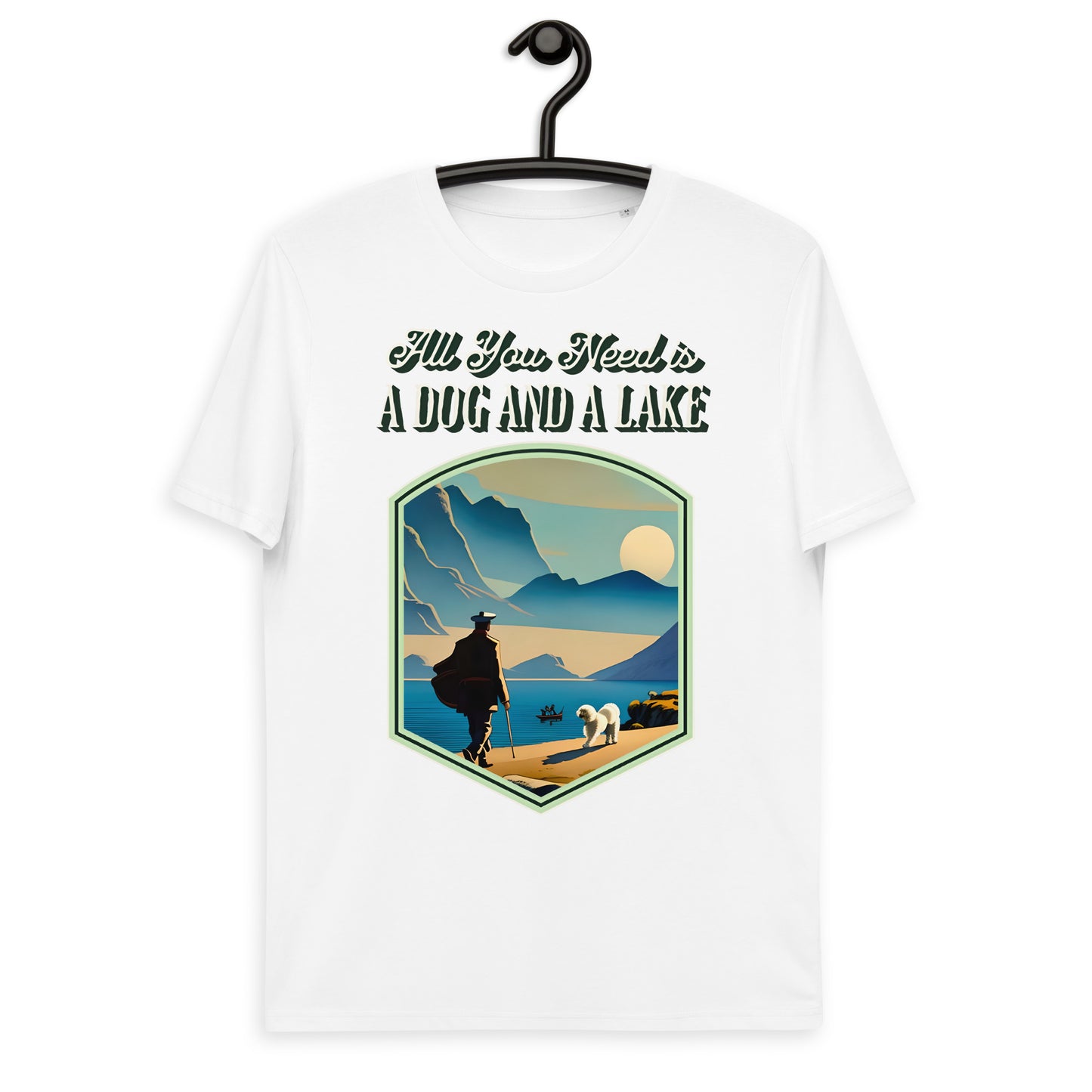 Vintage All You Need is a Dog and a Lake unisex organic cotton t-shirt