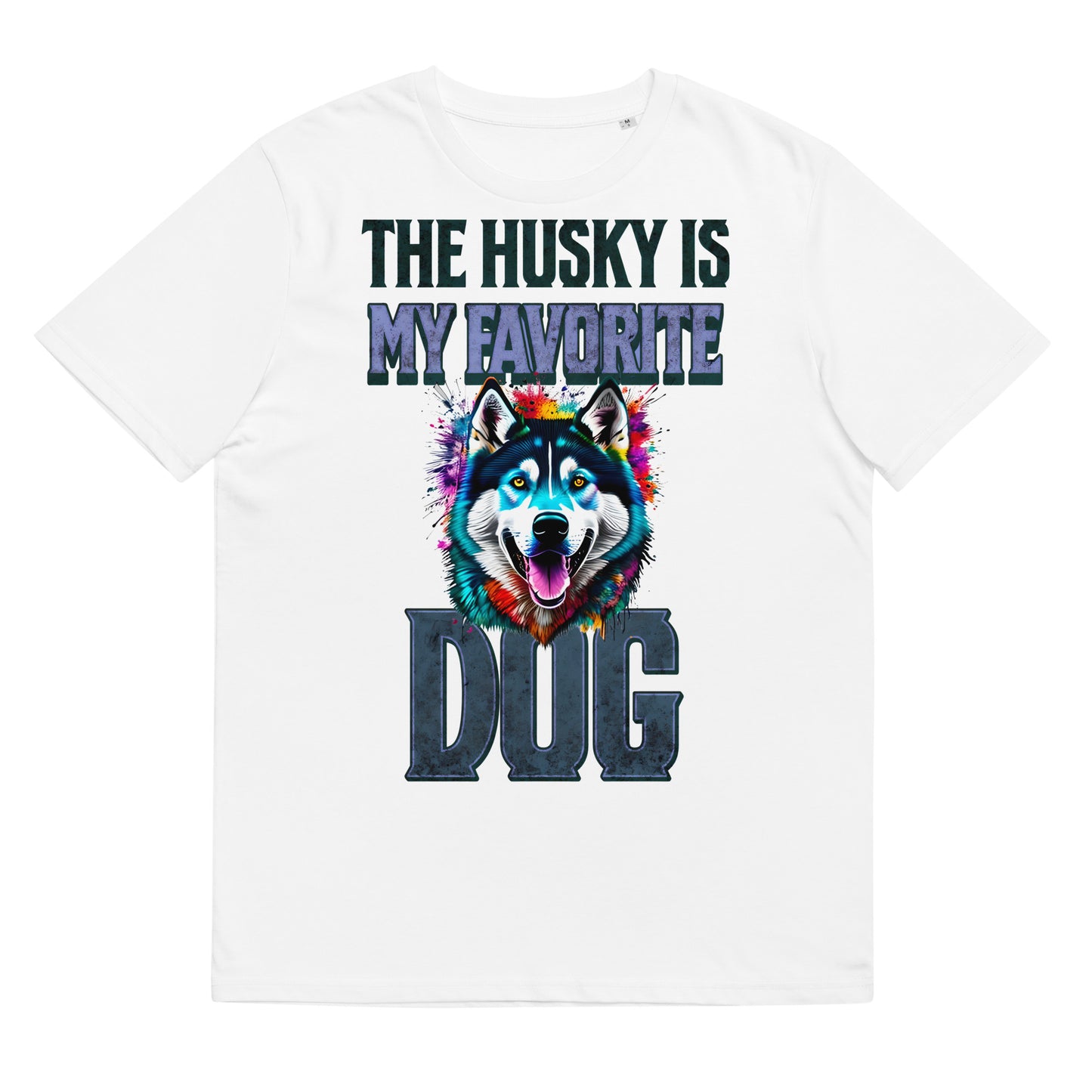 Vintage Colourful The Husky Is My Favorite Dog T-Shirt