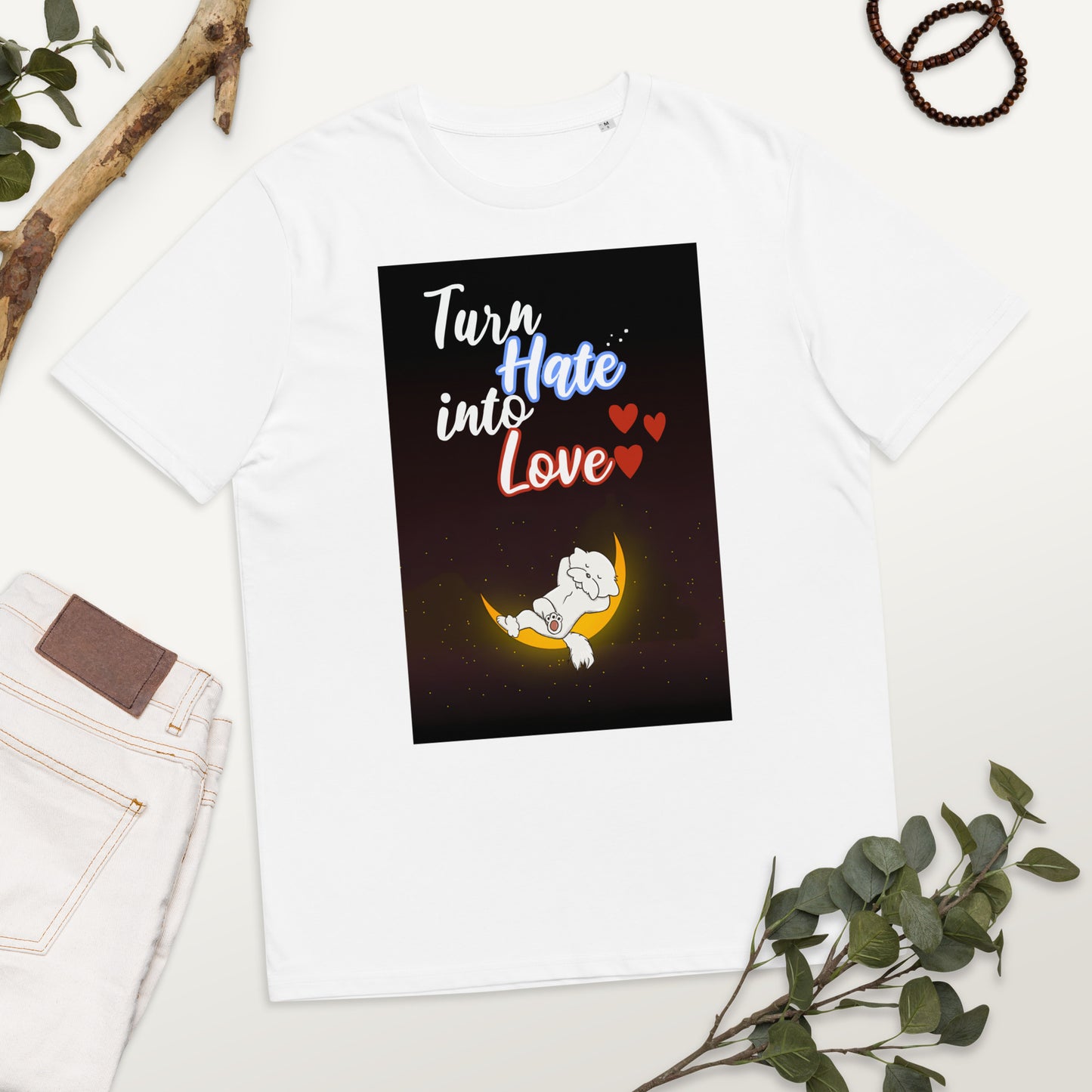 Cheeky Bichon Cute Turn Hate into Love Dog T-shirt