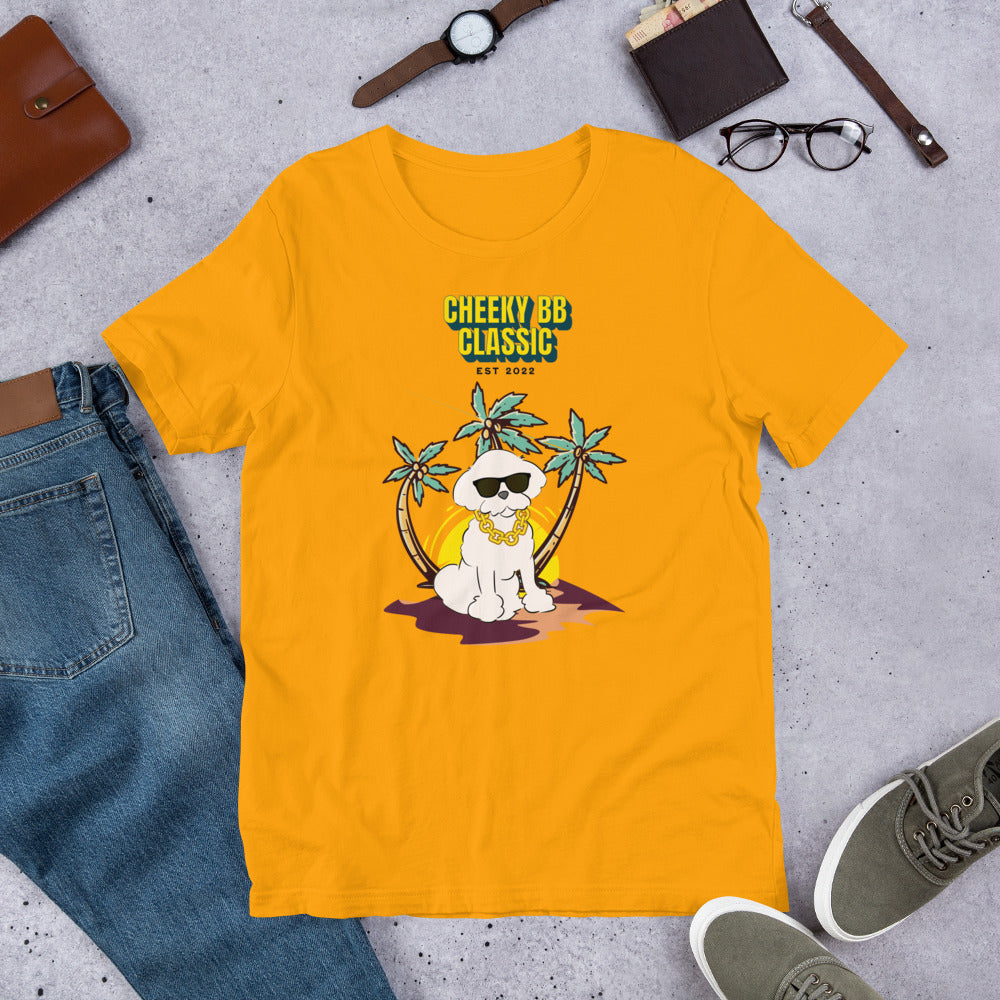 Cheeky Bichon Cute Funny Dog with Sunglasses T-shirt