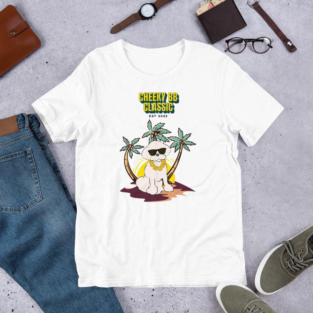 Cheeky Bichon Cute Funny Dog with Sunglasses T-shirt