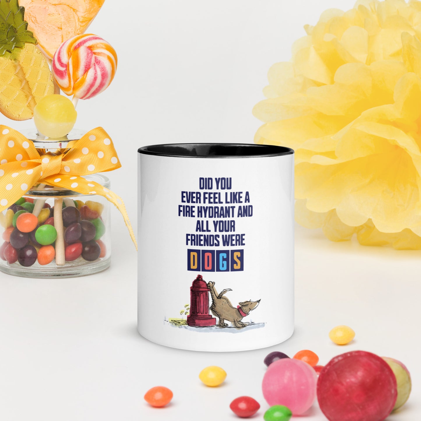 Funny Dog Meme Mug with Color Inside