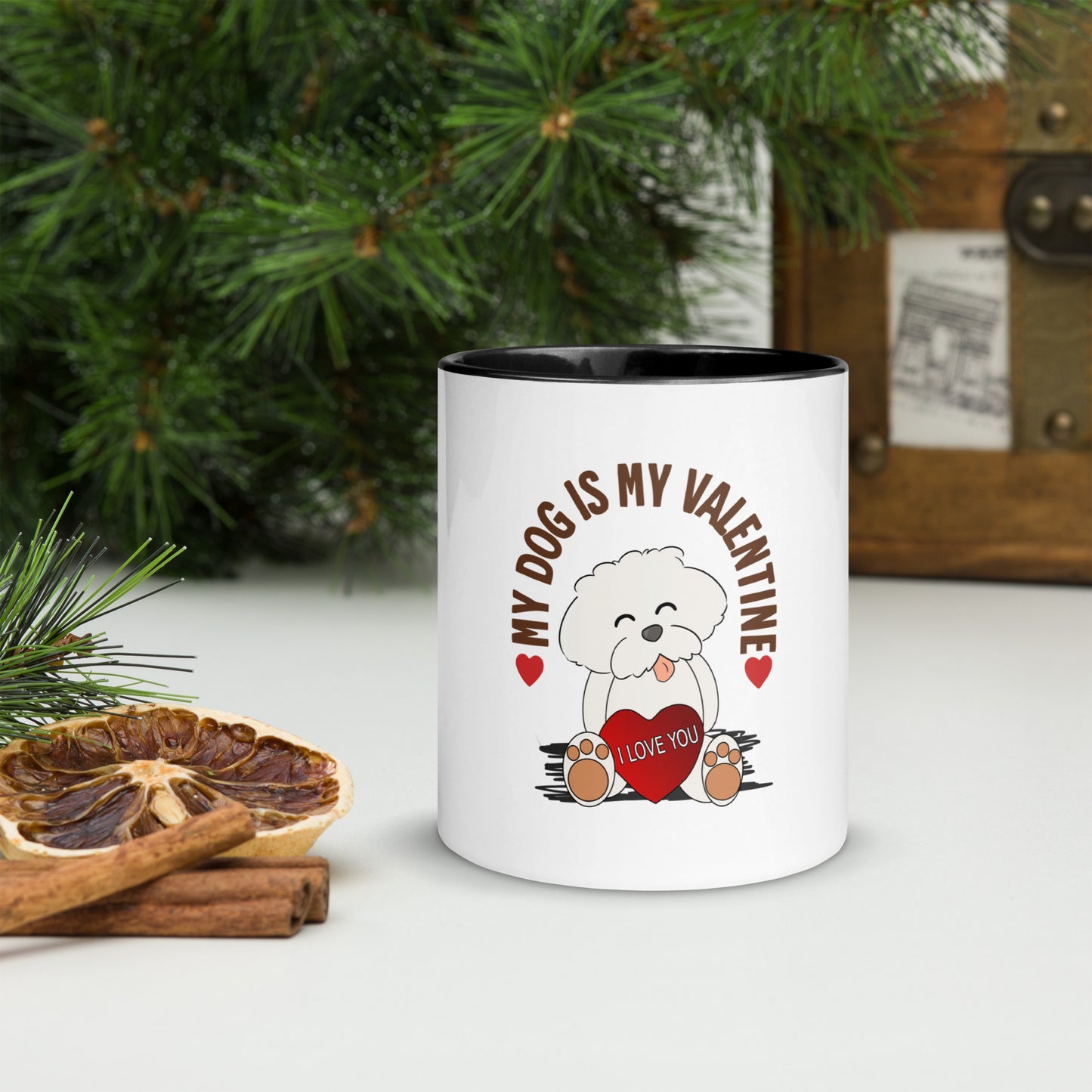 Cheeky Bichon Cute Funny My Dog is My Valentine Mug