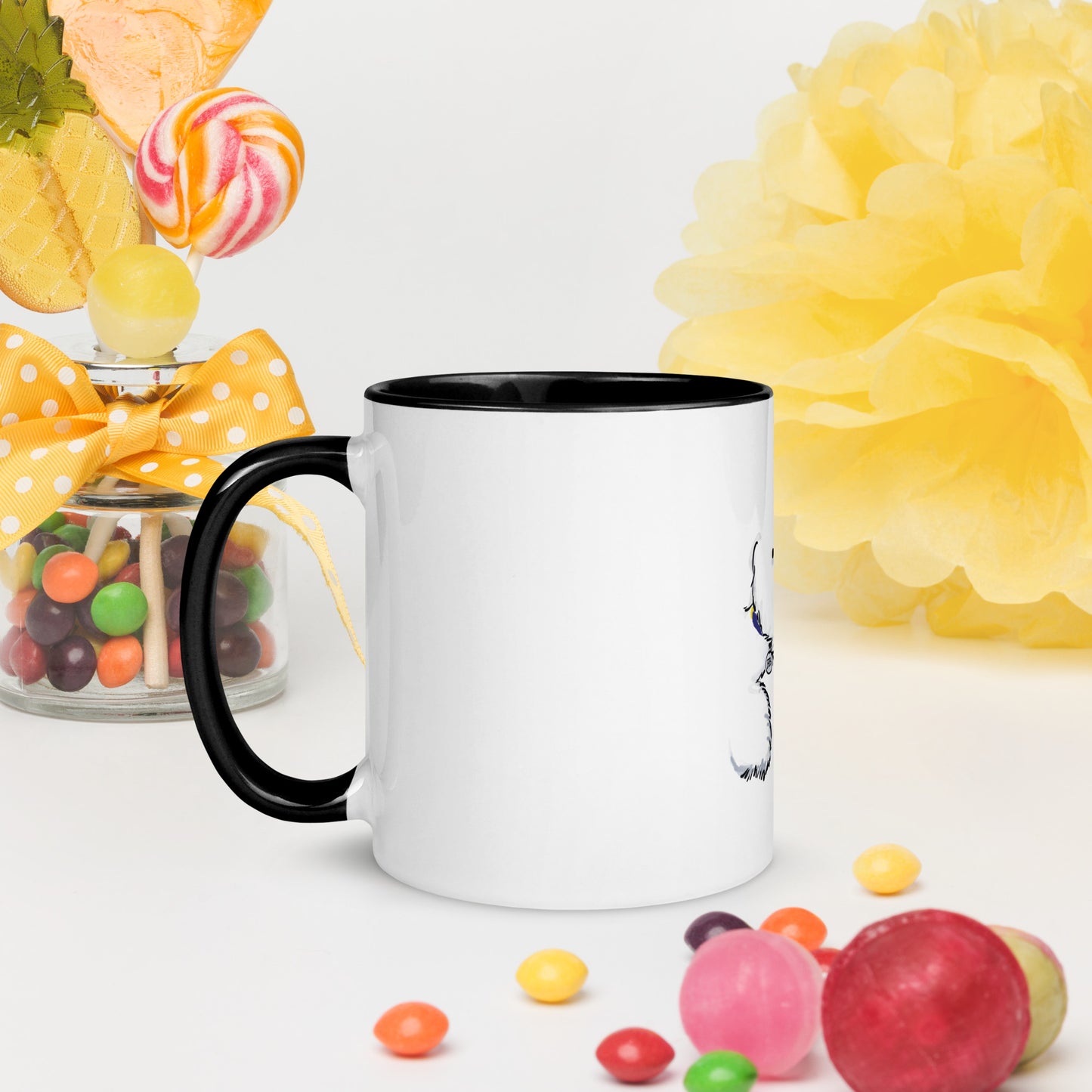 Cheeky Bichon Cute Life is Better with a Dog Mug with Color Inside