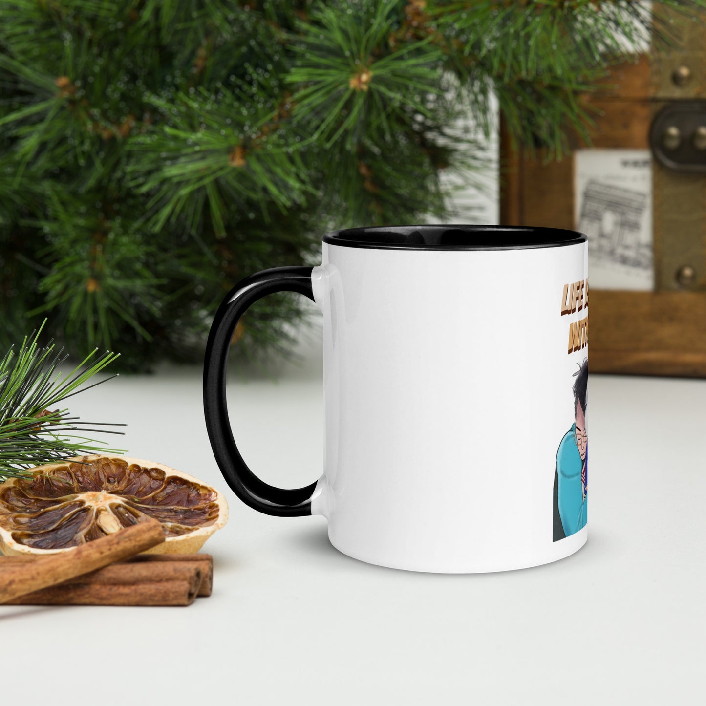 Cheeky Bichon Cute Funny Life is Better with a Dog Mug with Color Inside