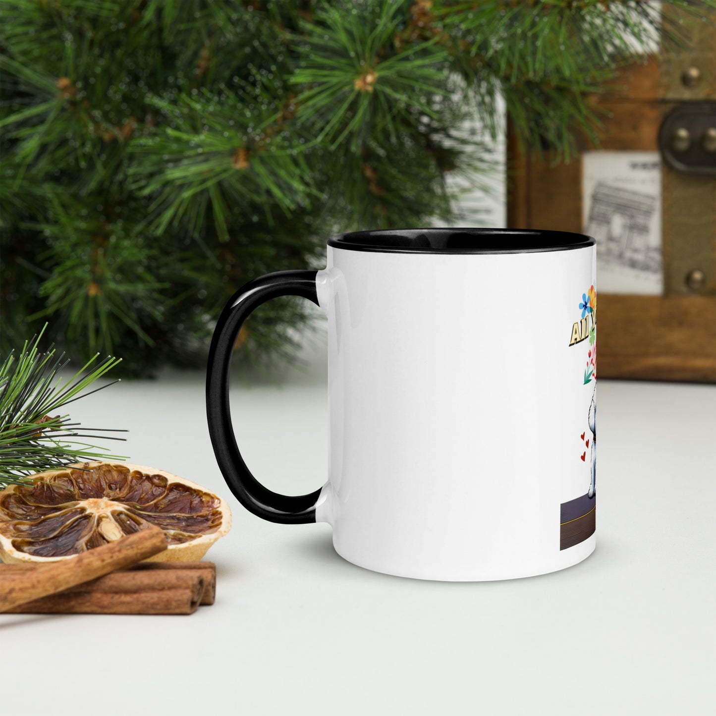 Cute Valentine's Day Mug with Color Inside