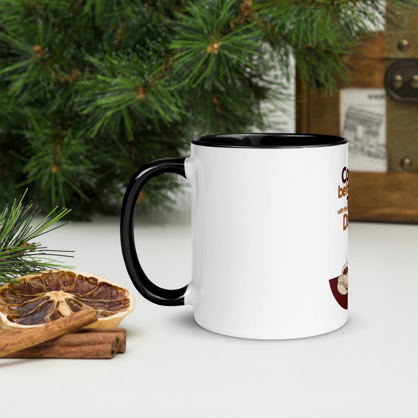 Cheeky Bichon Cute Coffee before Talkie Mug with Color Inside