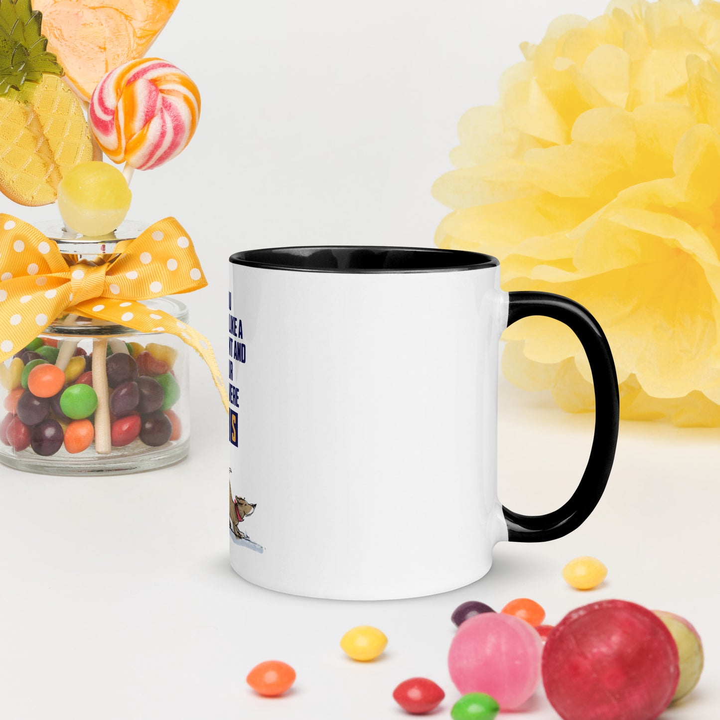 Funny Dog Meme Mug with Color Inside