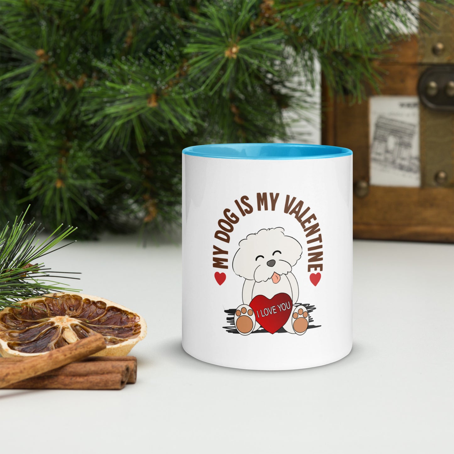 Cheeky Bichon Cute Funny My Dog is My Valentine Mug
