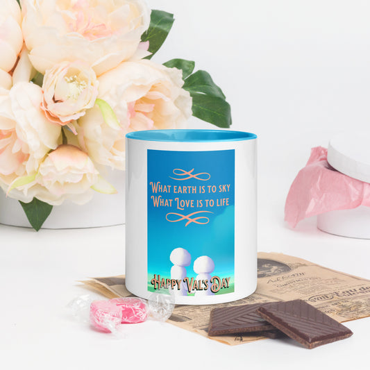 Cute Happy Lovers Day Mug with Color Inside
