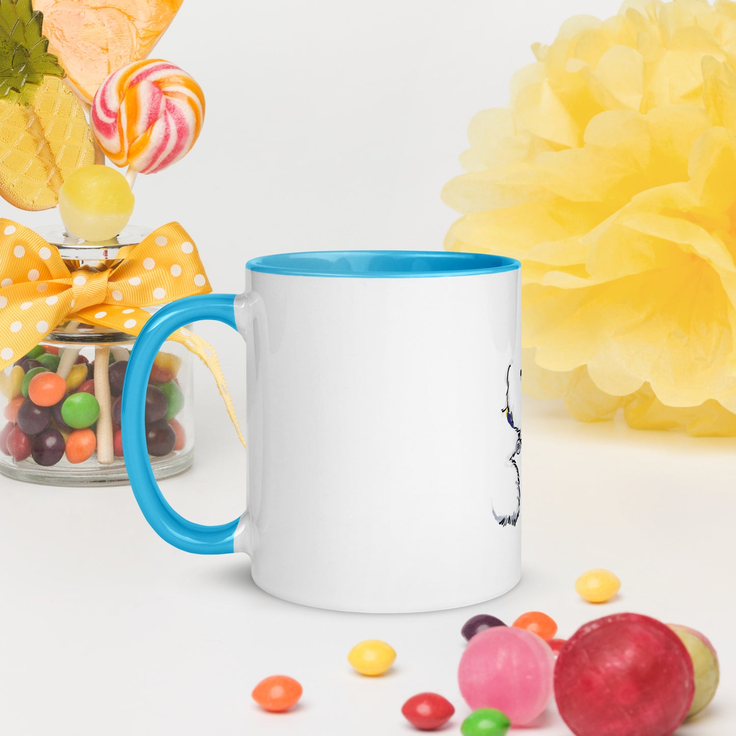 Cheeky Bichon Cute Life is Better with a Dog Mug with Color Inside