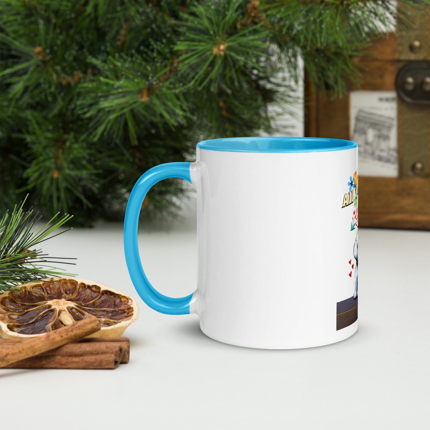 Cute Valentine's Day Mug with Color Inside