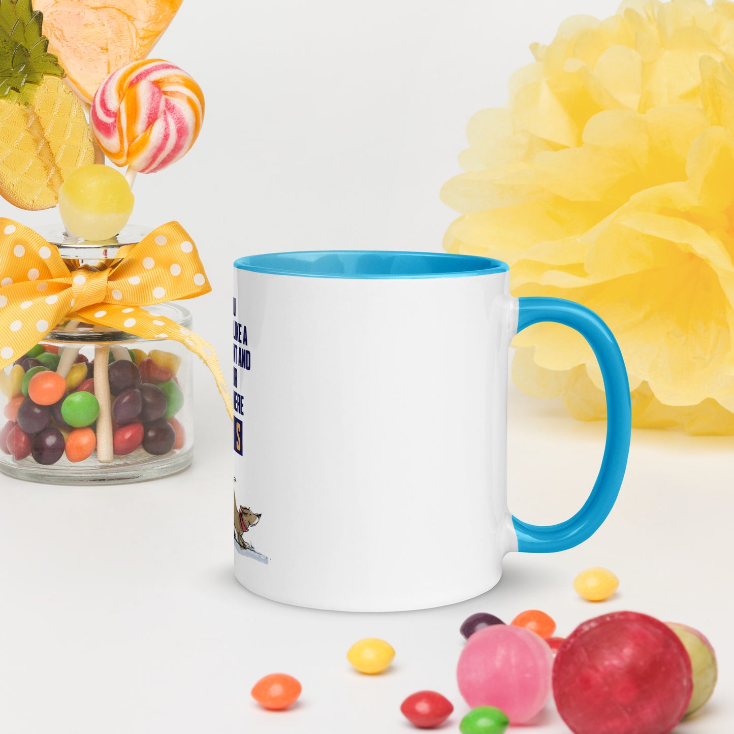 Funny Dog Meme Mug with Color Inside