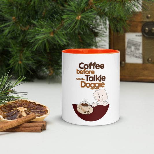 Cheeky Bichon Cute Coffee before Talkie Mug with Color Inside
