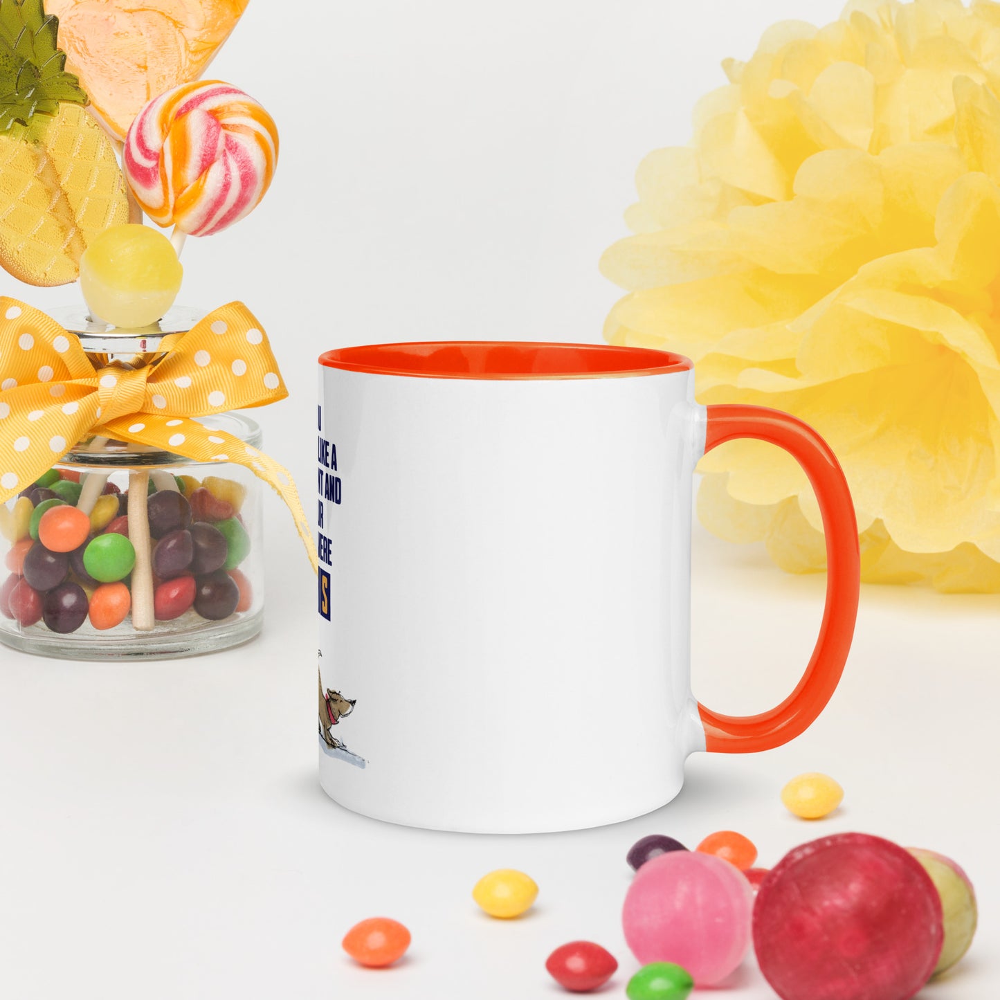 Funny Dog Meme Mug with Color Inside