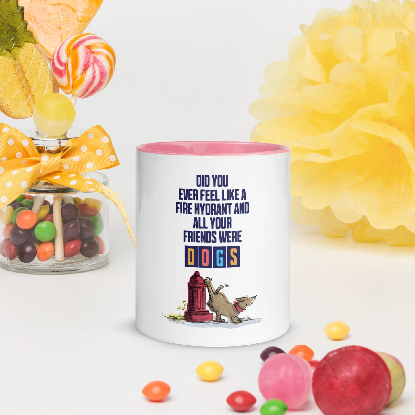 Funny Dog Meme Mug with Color Inside
