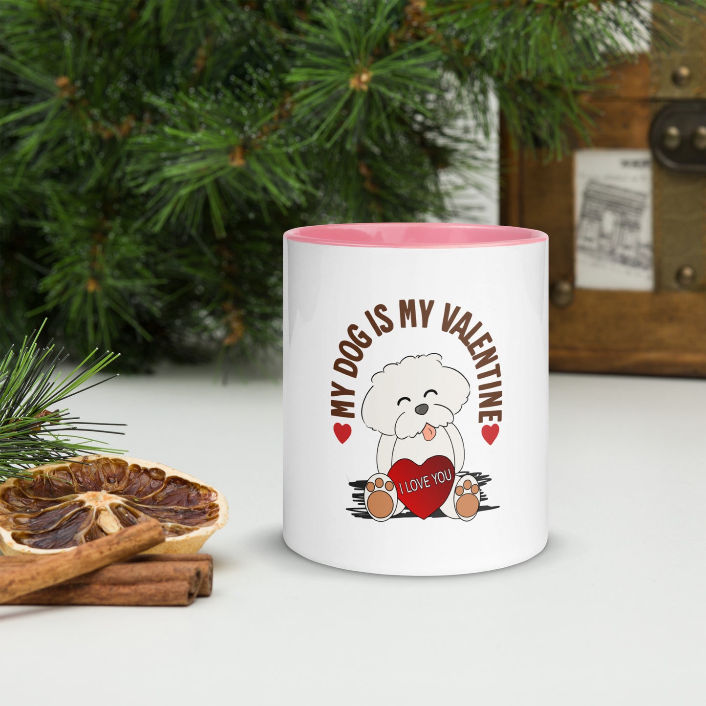 Cheeky Bichon Cute Funny My Dog is My Valentine Mug