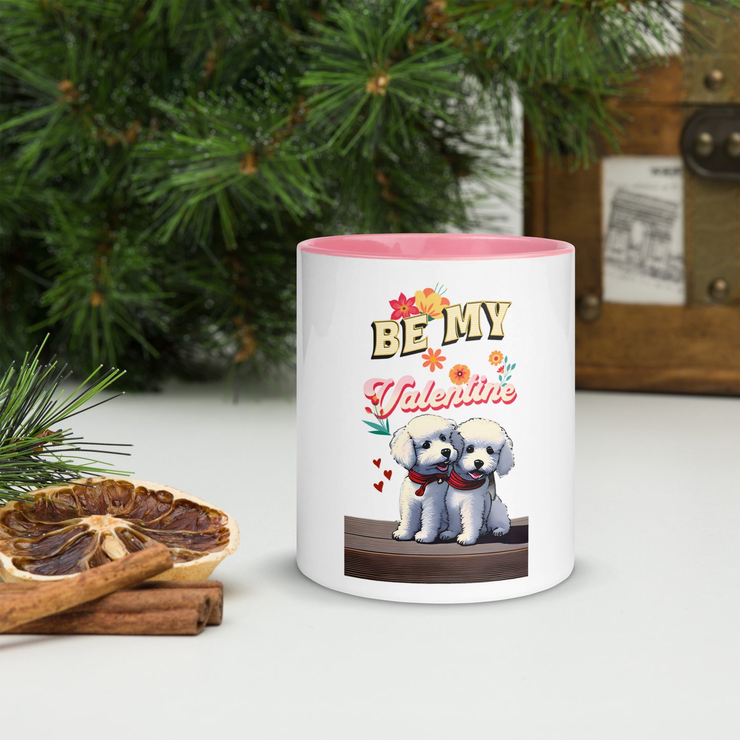 Cute Valentine's Day Mug with Color Inside