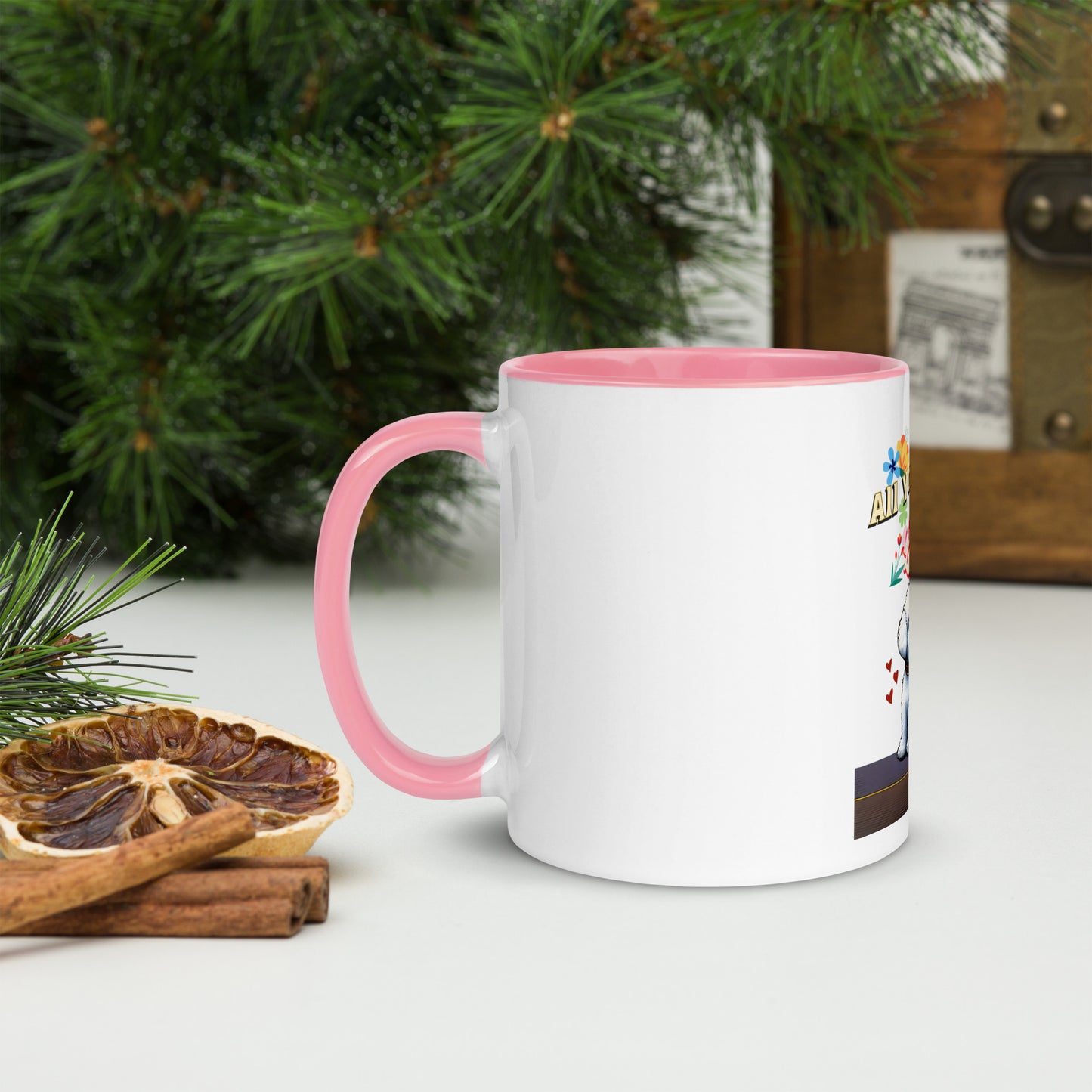 Cute Valentine's Day Mug with Color Inside