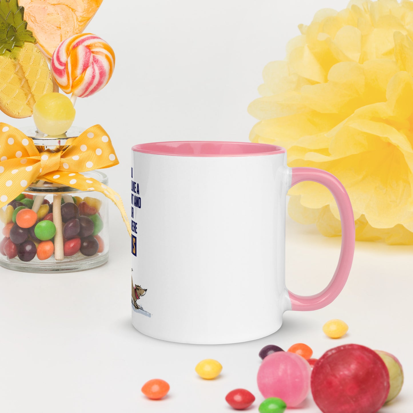 Funny Dog Meme Mug with Color Inside
