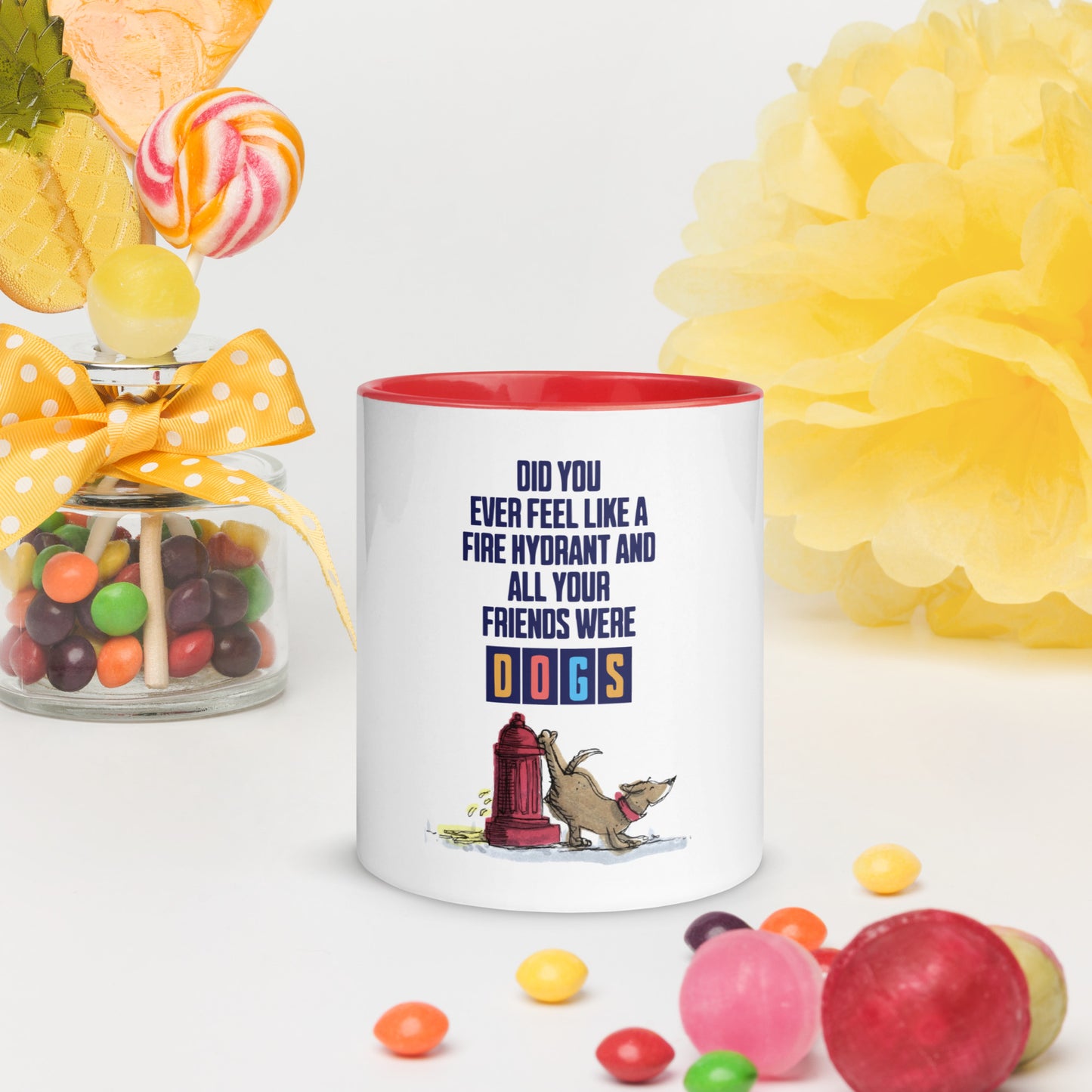 Funny Dog Meme Mug with Color Inside